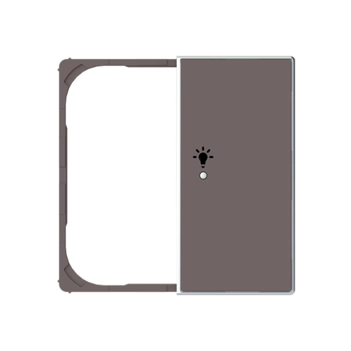 Cover plate Symbol "light" for Switchpush button Single push button Taupe - Sky Niessen