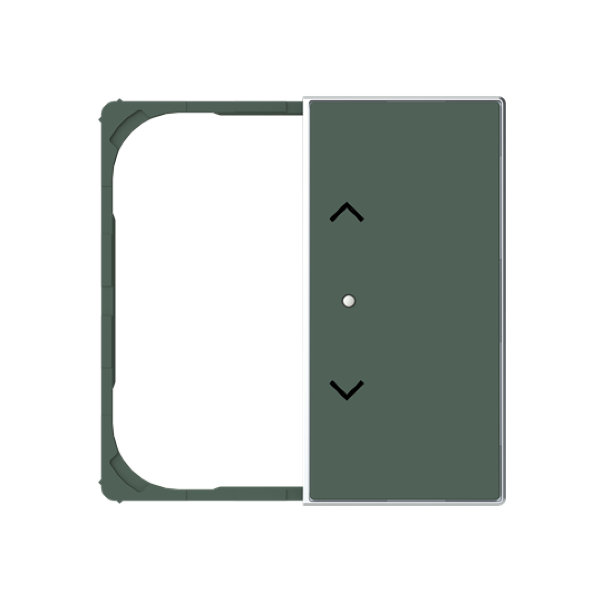 Cover plate Symbol "arrows" for Venetian blind Two-part button Green - Sky Niessen