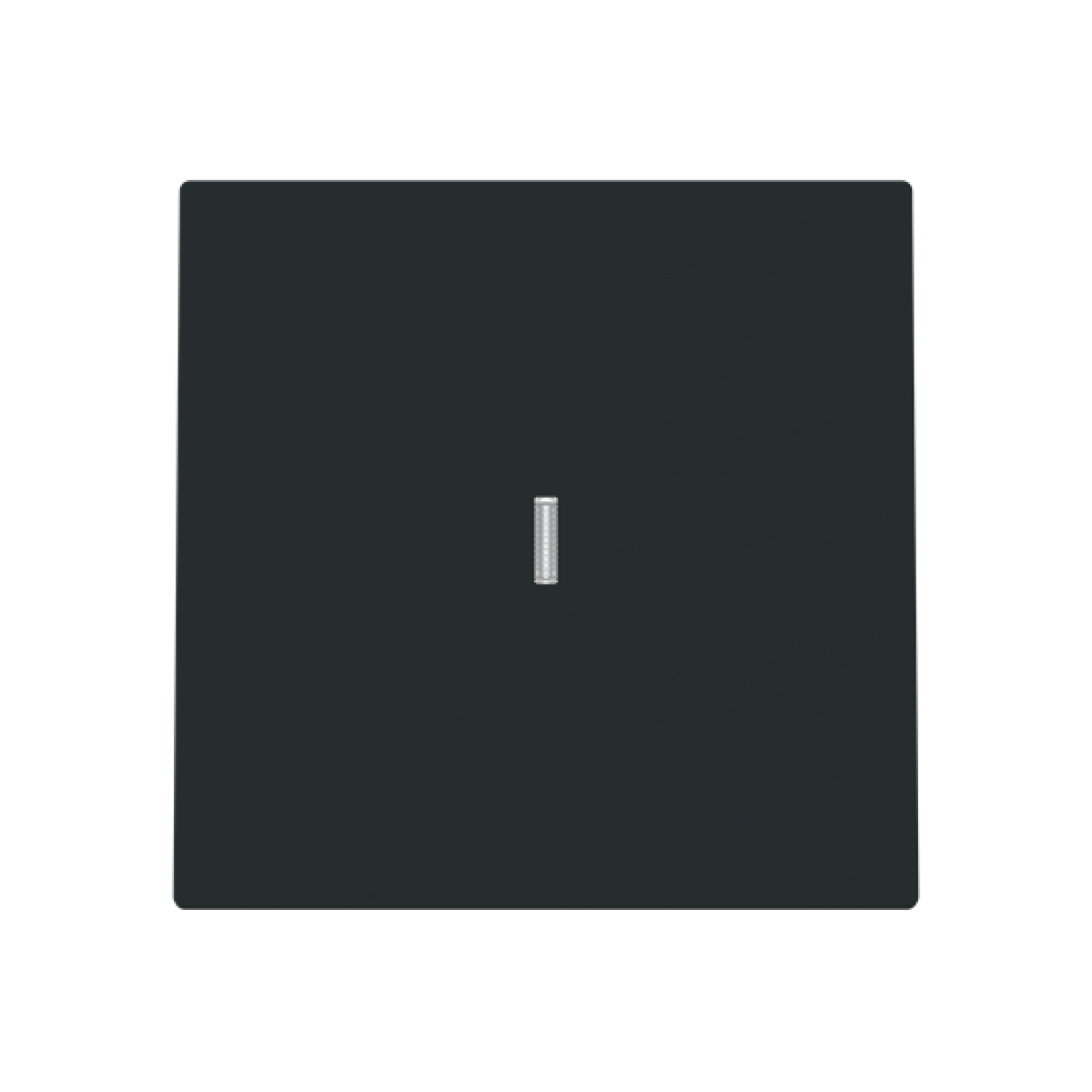 Cover plate Without imprint for Switchpush button, Single rocker Black - Alba