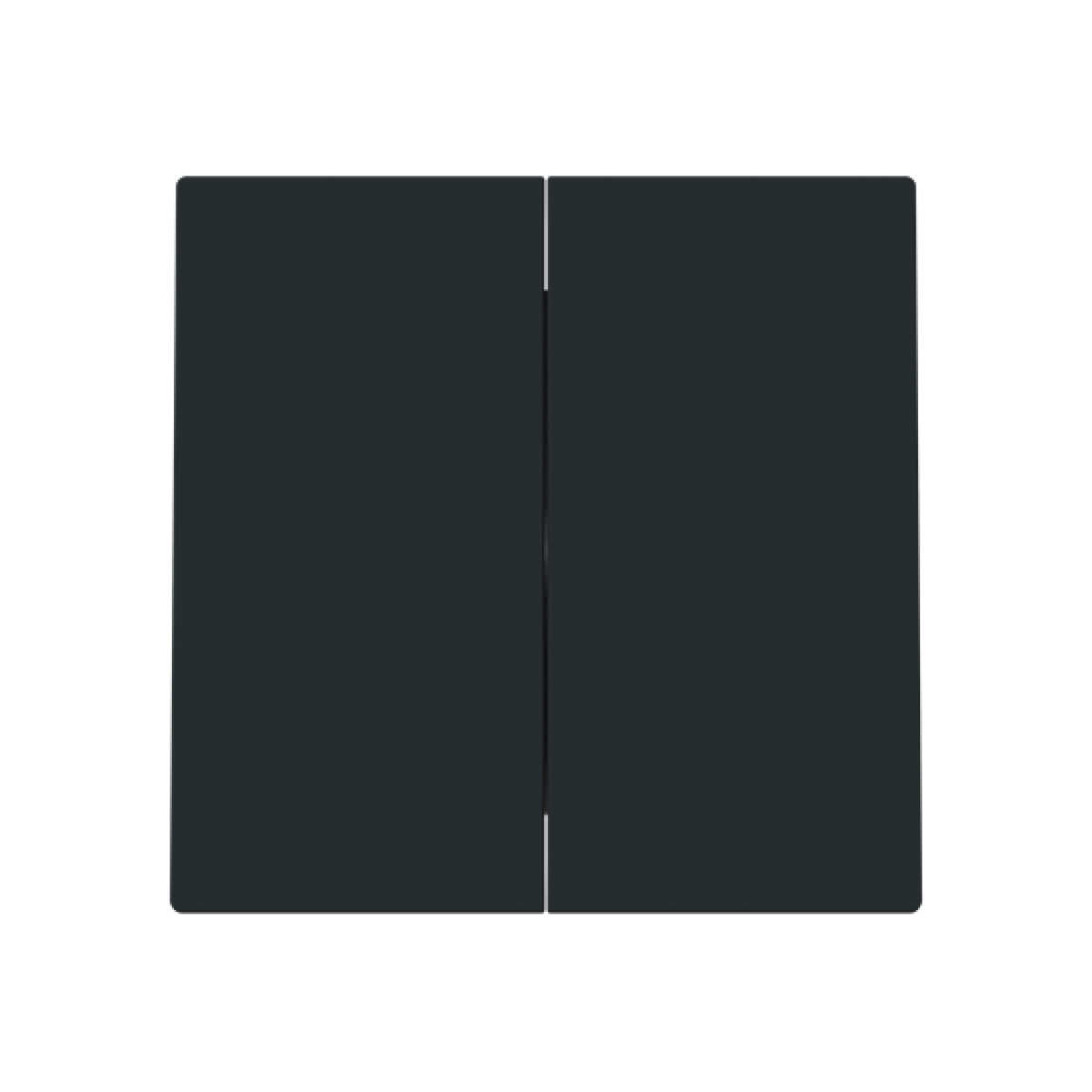 Rocker Without imprint for Switchpush button, Two-part rocker Black - Alba