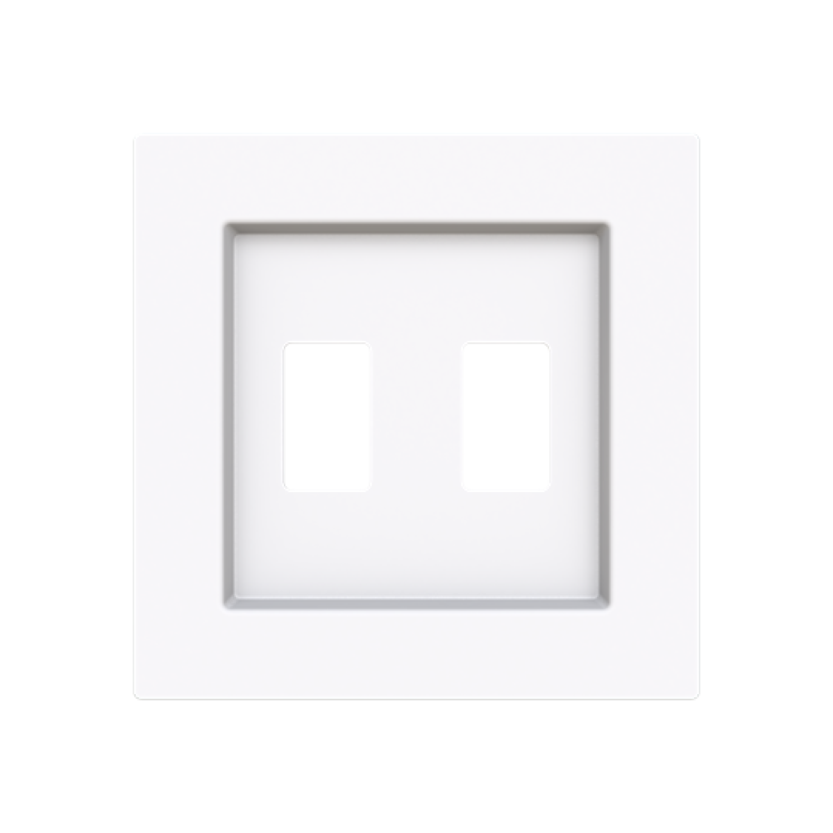 Cover plate For data connection housing 2 gang White - Alba