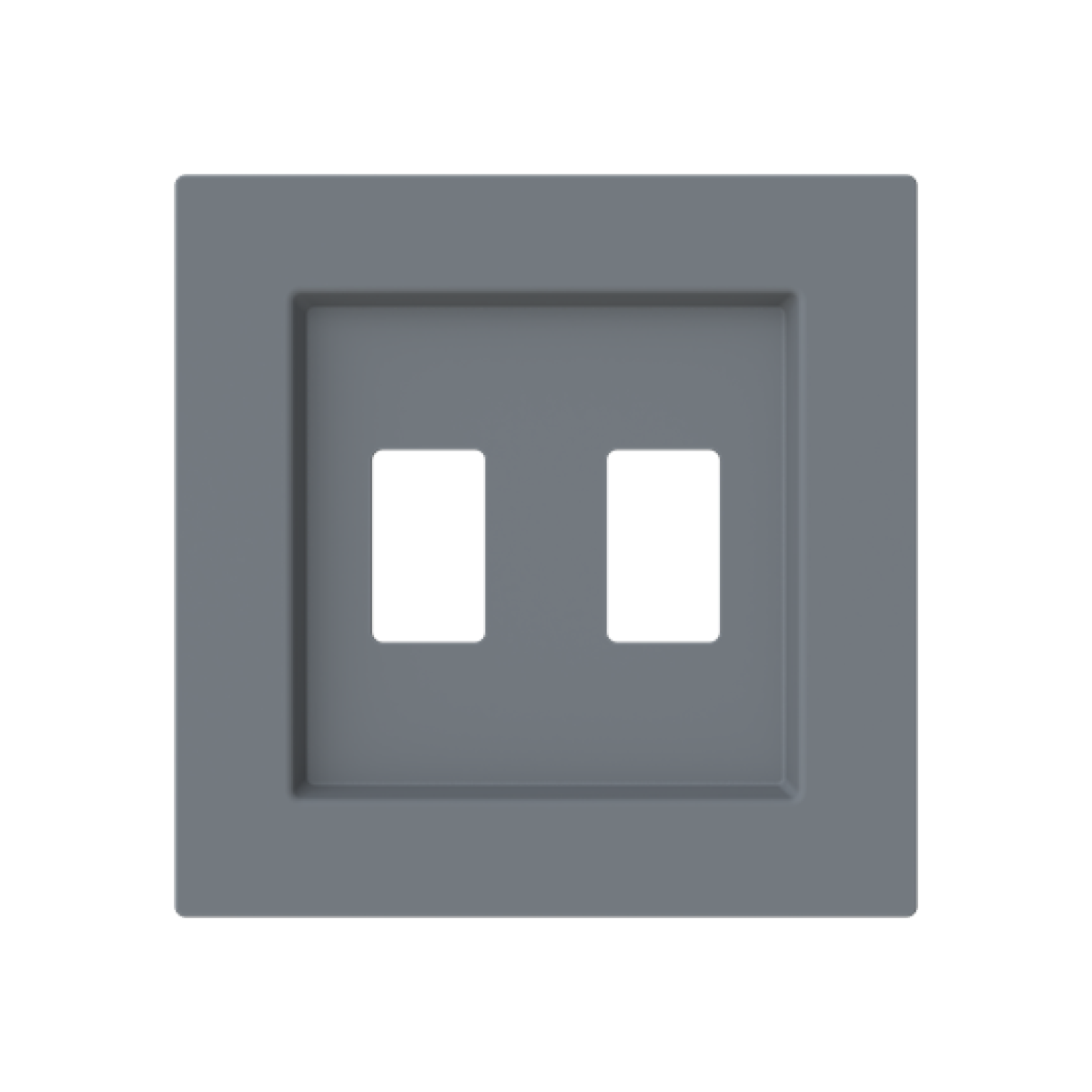 Cover plate For data connection housing 2 gang Grey - Alba