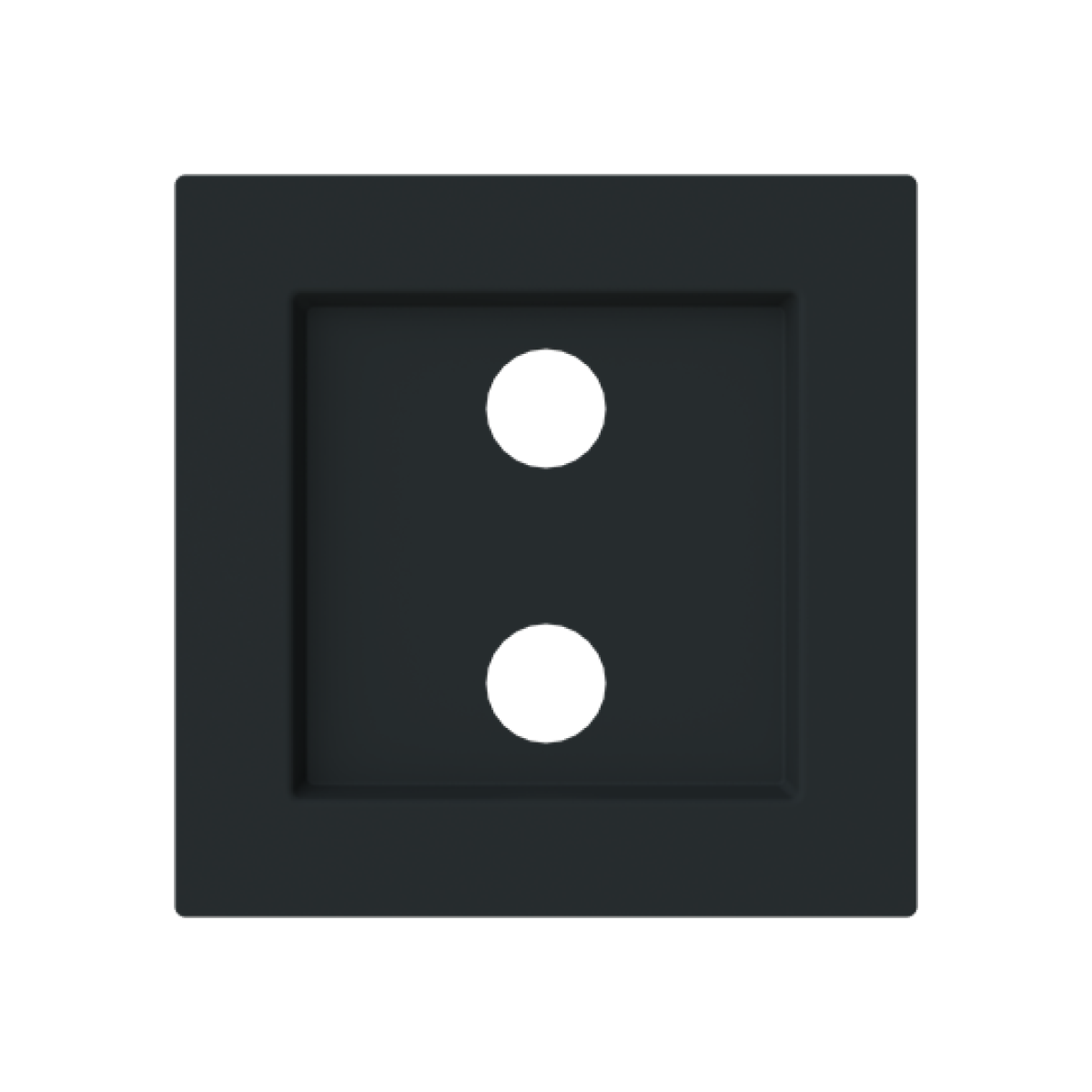 Cover plate Cinch 2 gang Black - Alba