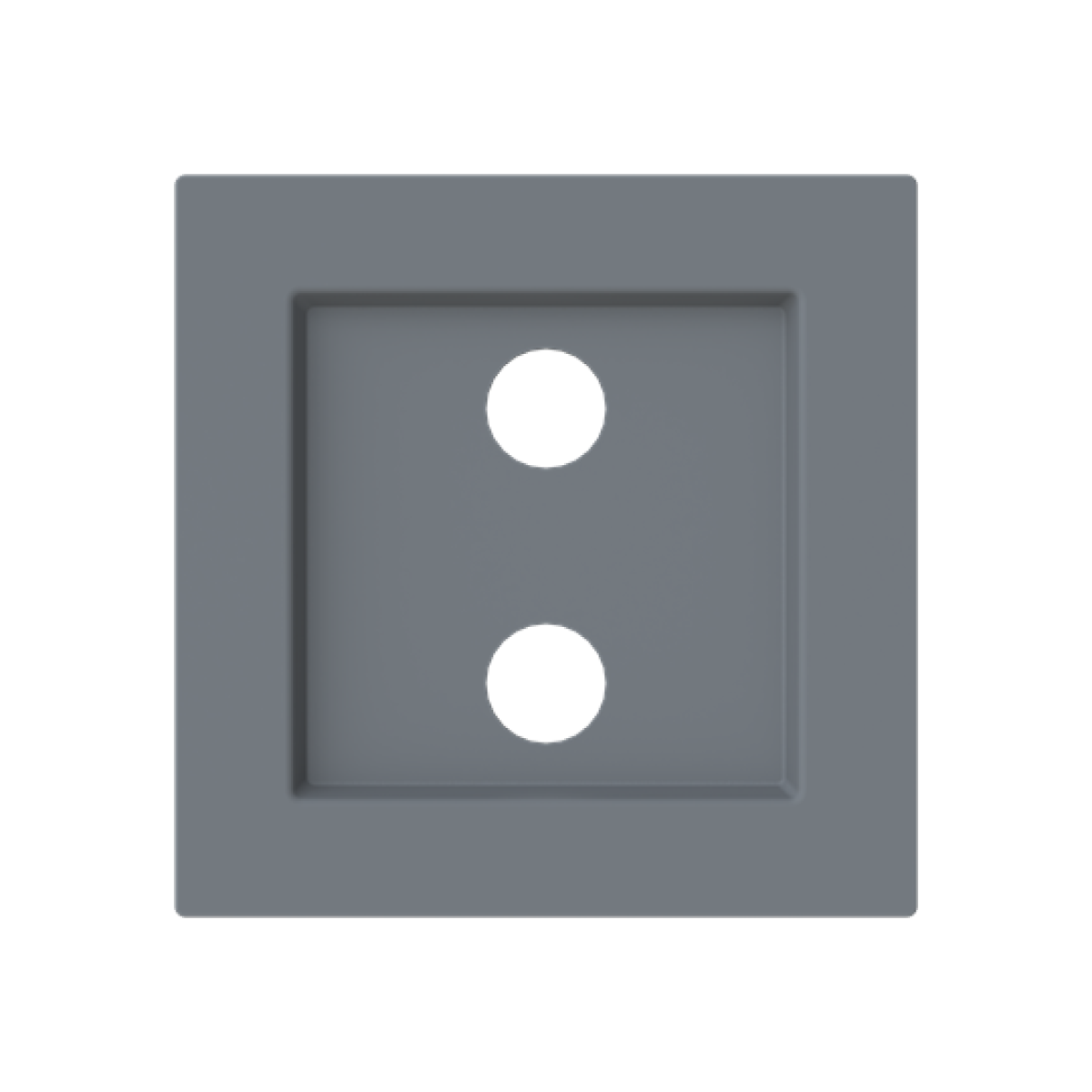 Cover plate Cinch 2 gang Grey - Alba