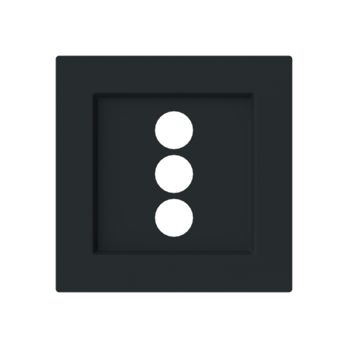 Cover plate Cinch 3 gang Black - Alba