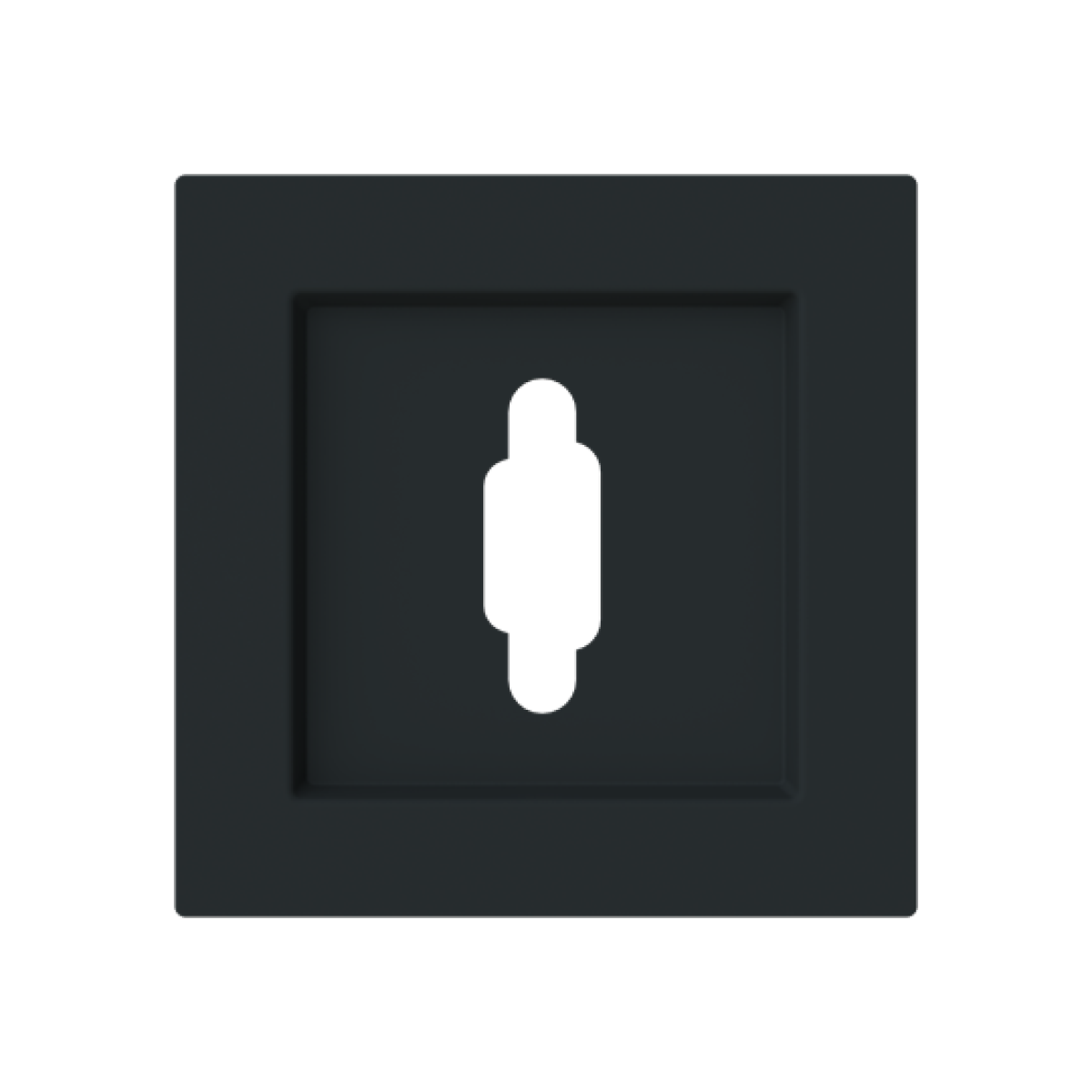 Cover plate VGA 1 gang Black - Alba