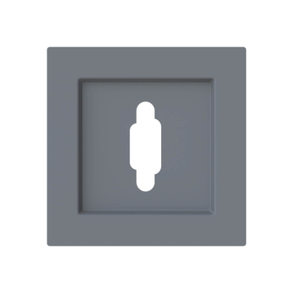 Cover plate VGA 1 gang Grey - Alba