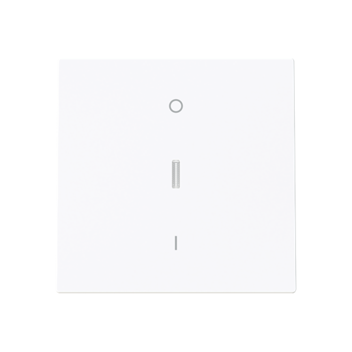 Cover plate Characters 0 and 1 for Switchpush button, Single rocker White - Alba