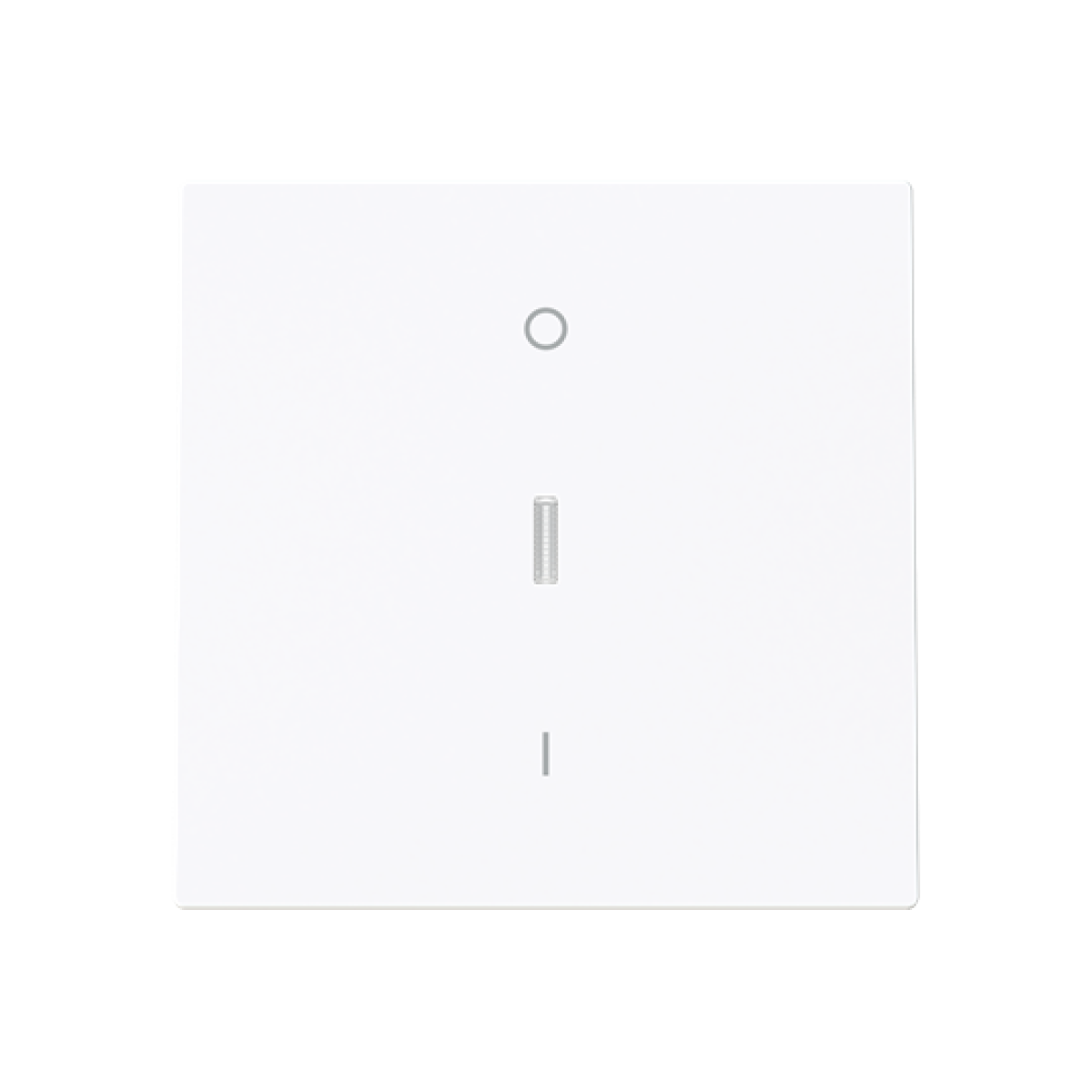 Cover plate Characters 0 and 1 for Switchpush button, Single rocker White - Alba