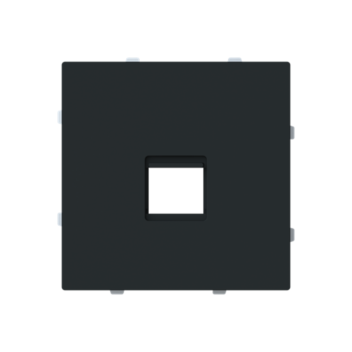 Cover plate For data connection housing 1 gang Black - Alba