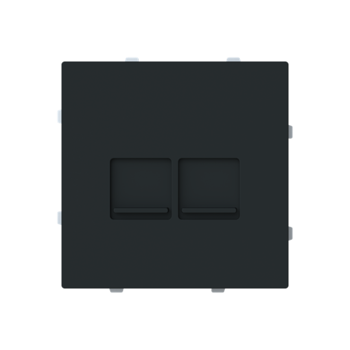 Cover plate For data connection housing 1 gang Black - Alba