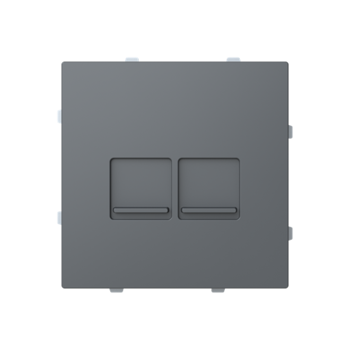 Cover plate For data connection housing 1 gang Grey - Alba