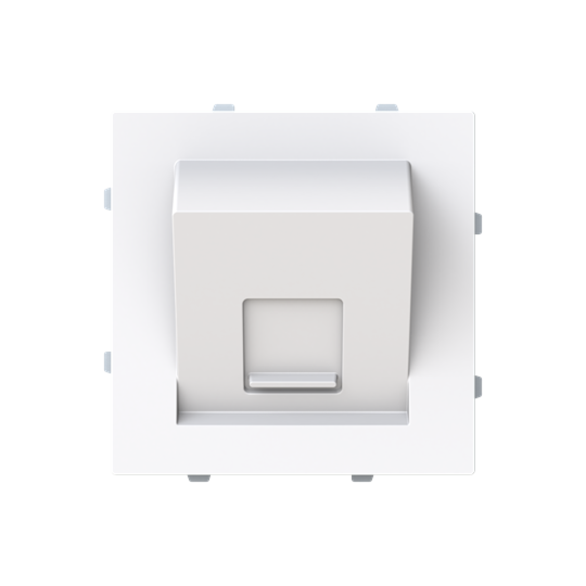 Cover plate For data connection housing 1 gang White - Alba