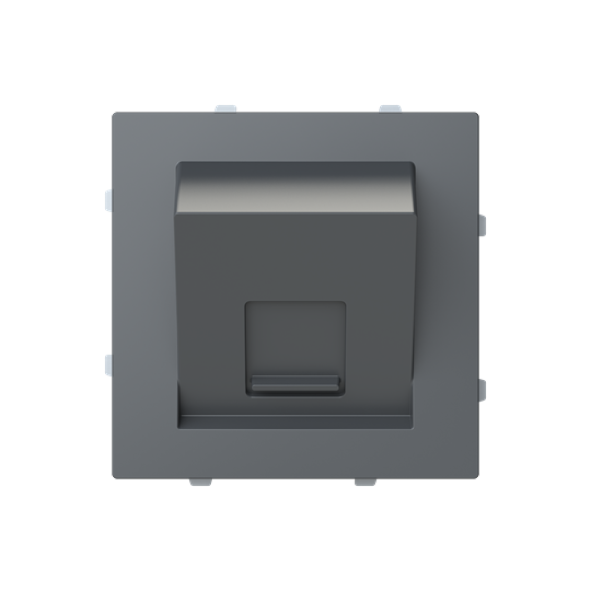 Cover plate For data connection housing 1 gang Grey - Alba