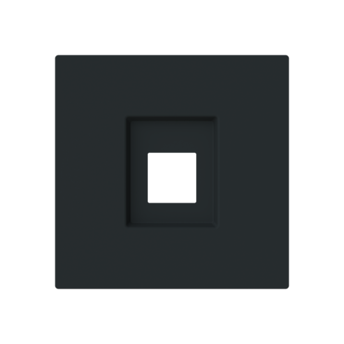 Cover plate For data connection housing 1 gang Black - Alba