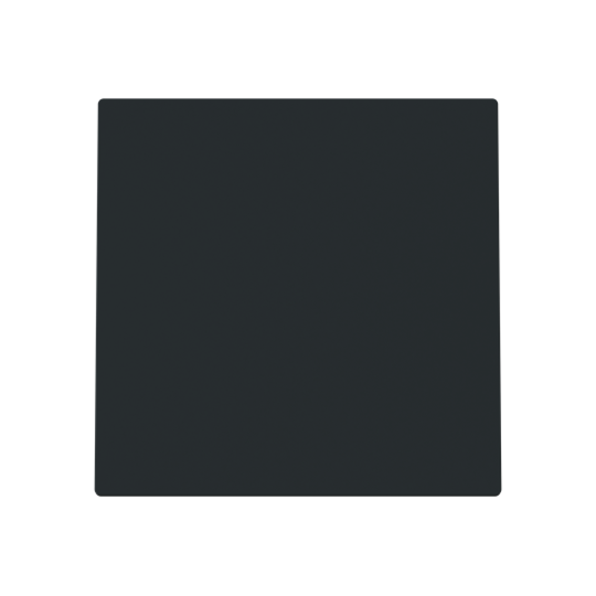 Cover plate Without imprint for Switchpush button, Single rocker Black - Alba