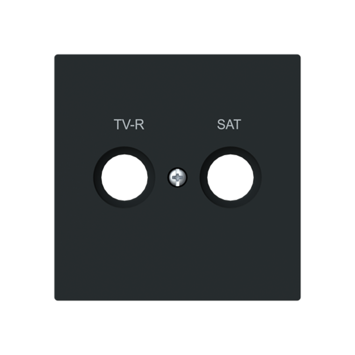 Cover plate SAT 2 gang Black - Alba