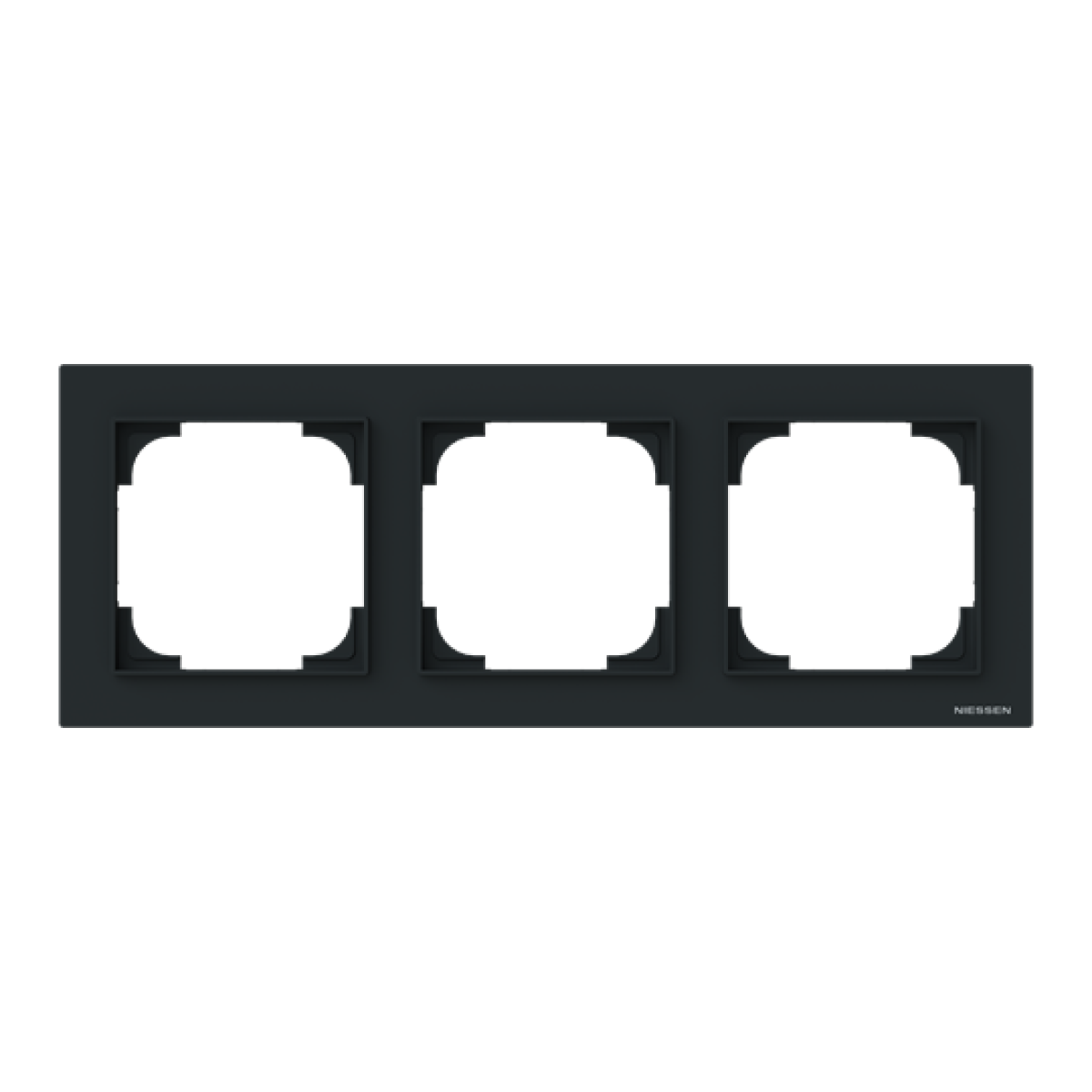 Frame 3-gang Black - Alba