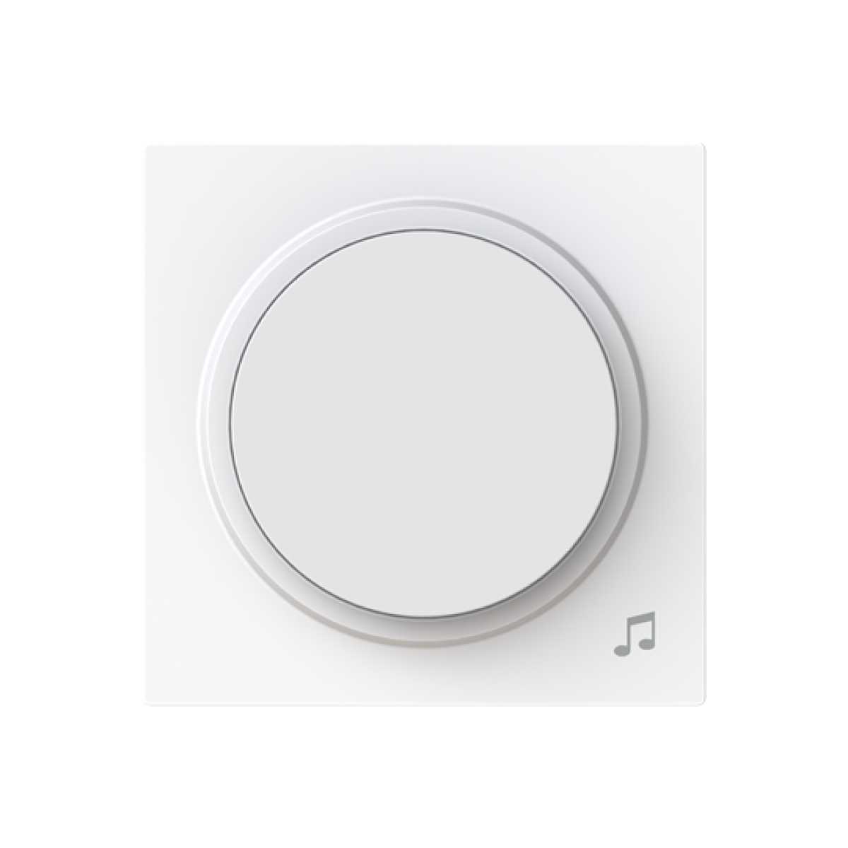 Cover plate Various symbols for Dimmer Turn button White - Alba