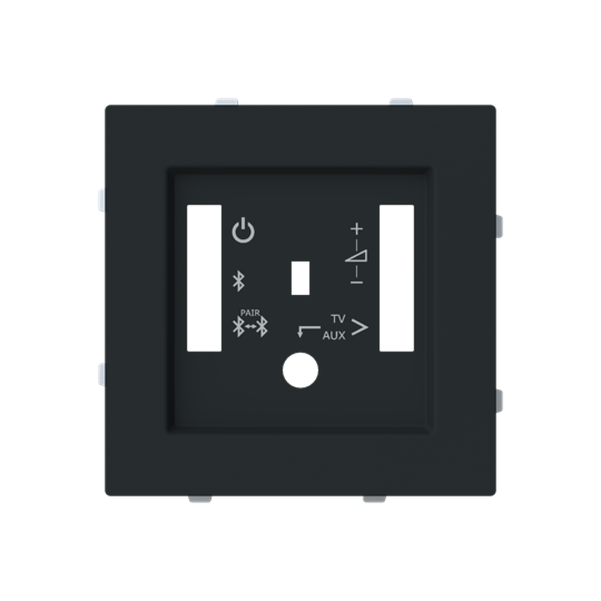 Cover plate Radio receiver Central cover plate Black - Alba