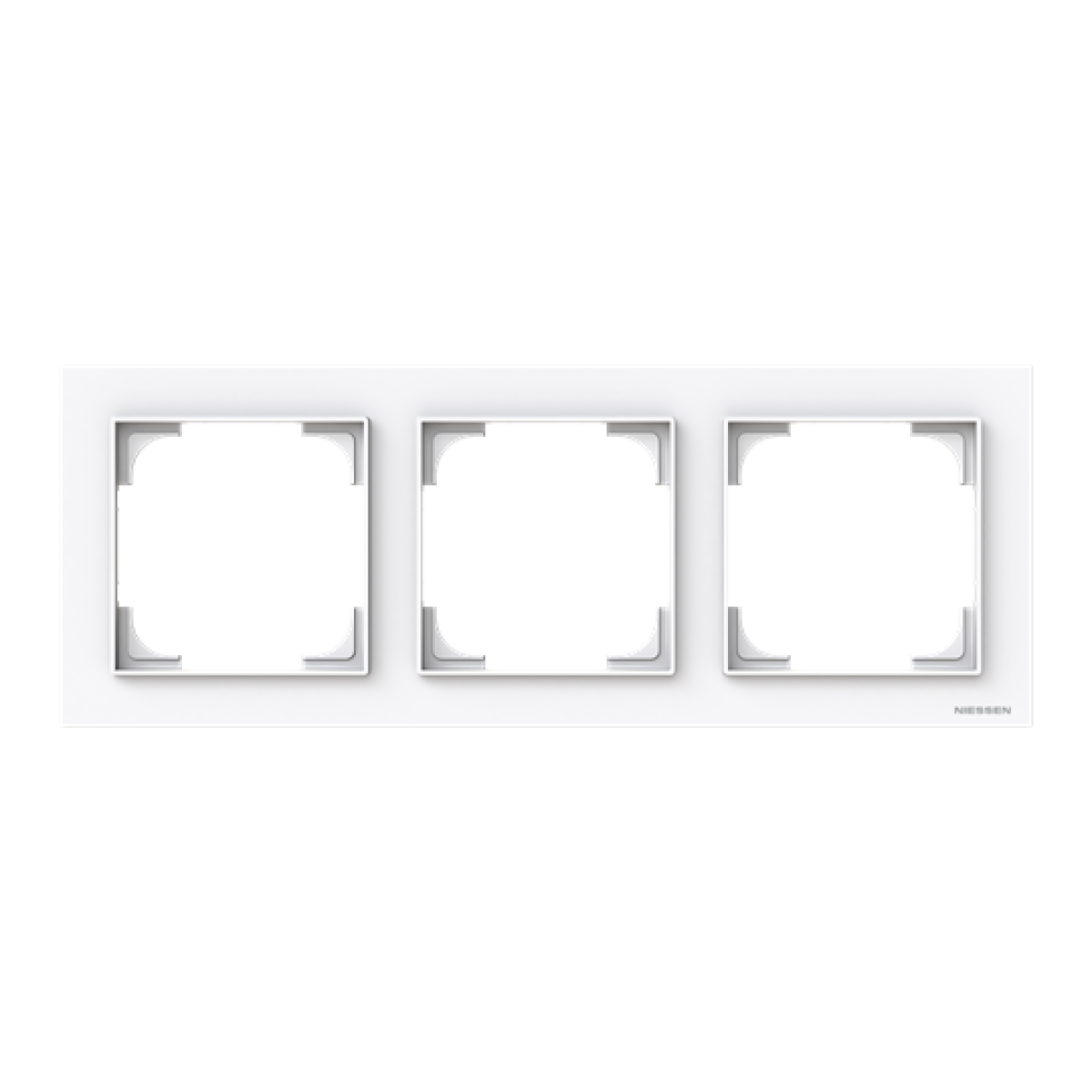 Frame 3-gang White - Alba