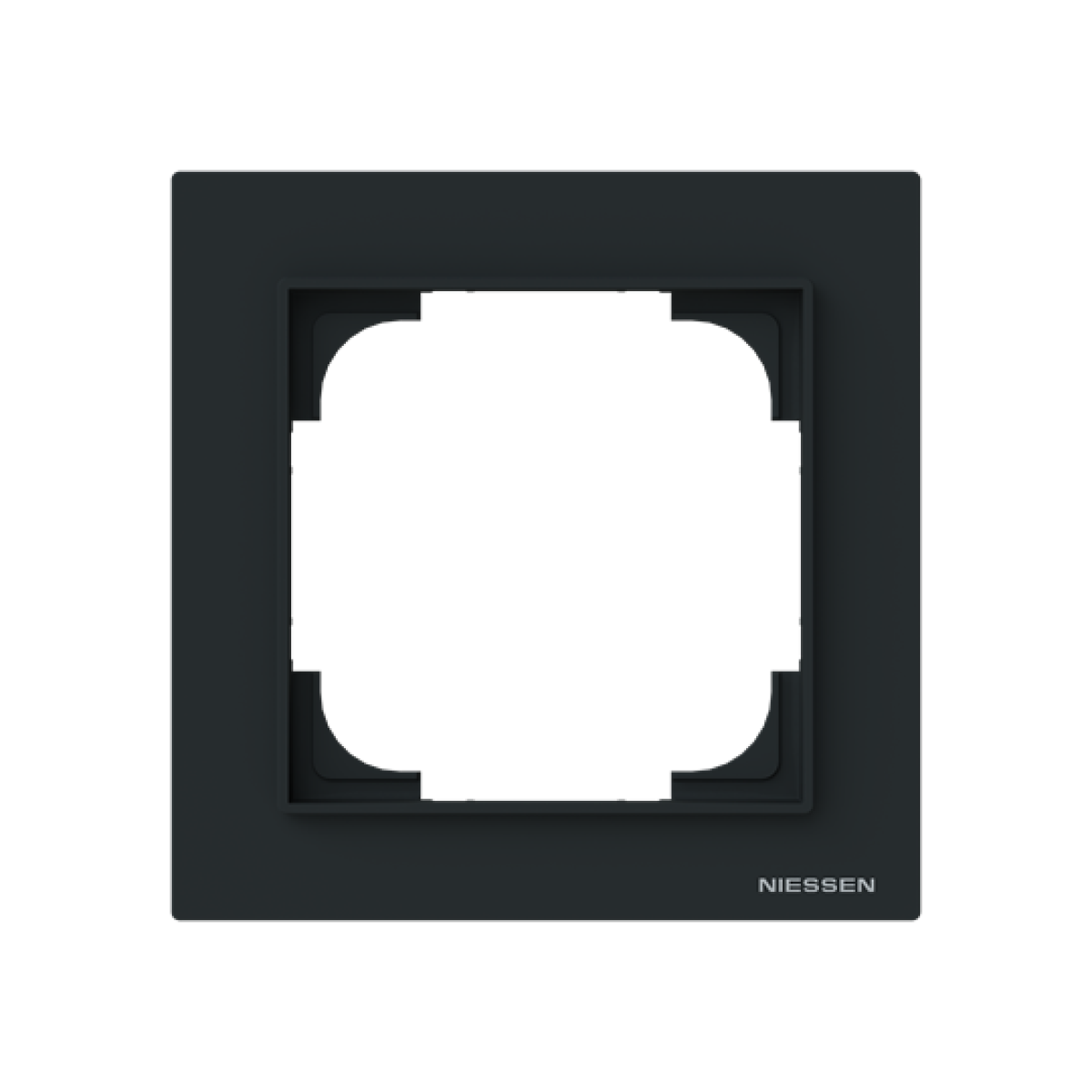 Frame 1-gang Black - Alba