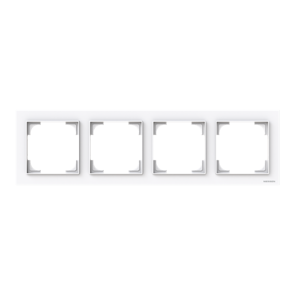 Frame 4-gang White - Alba
