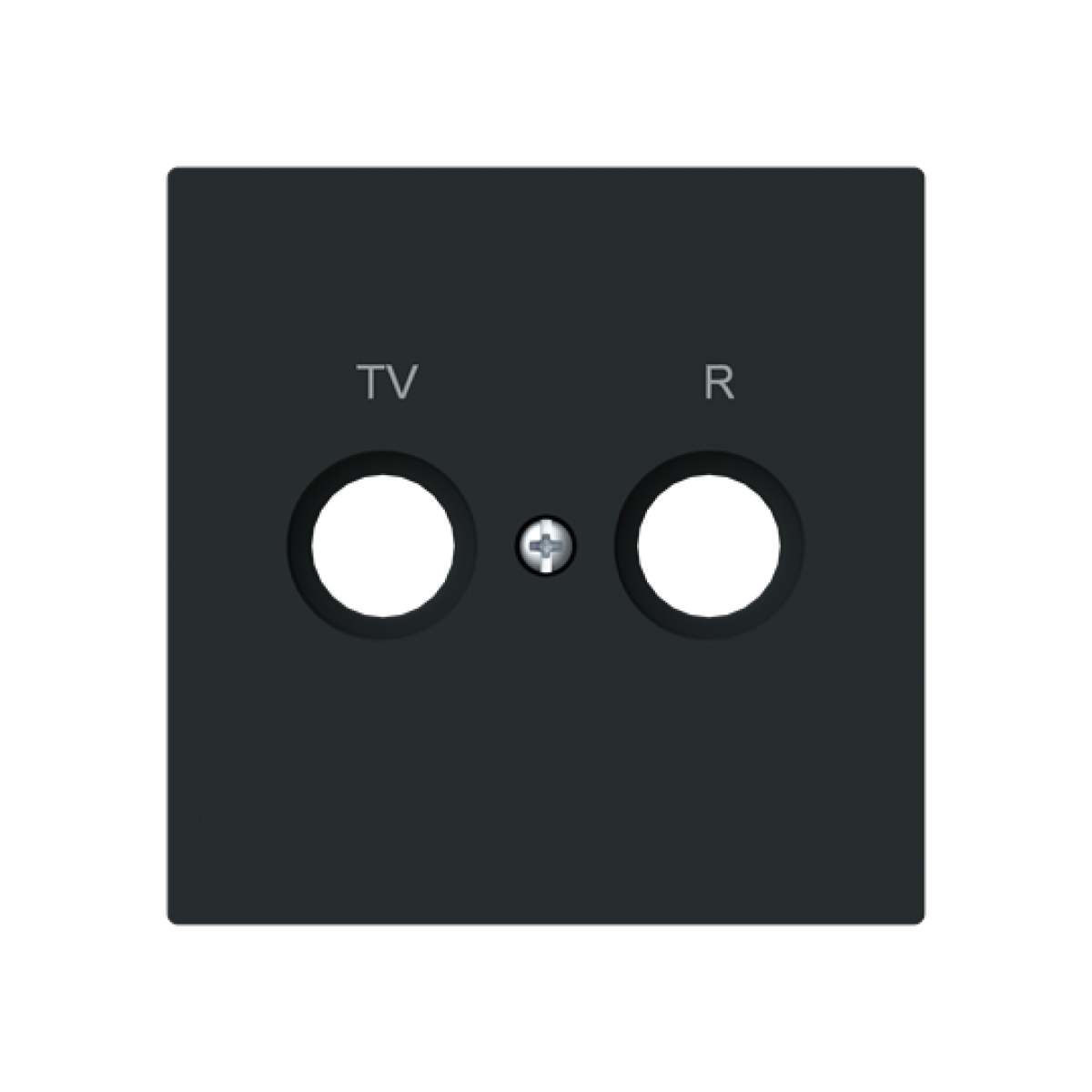 Cover plate SAT 1 gang Black - Alba