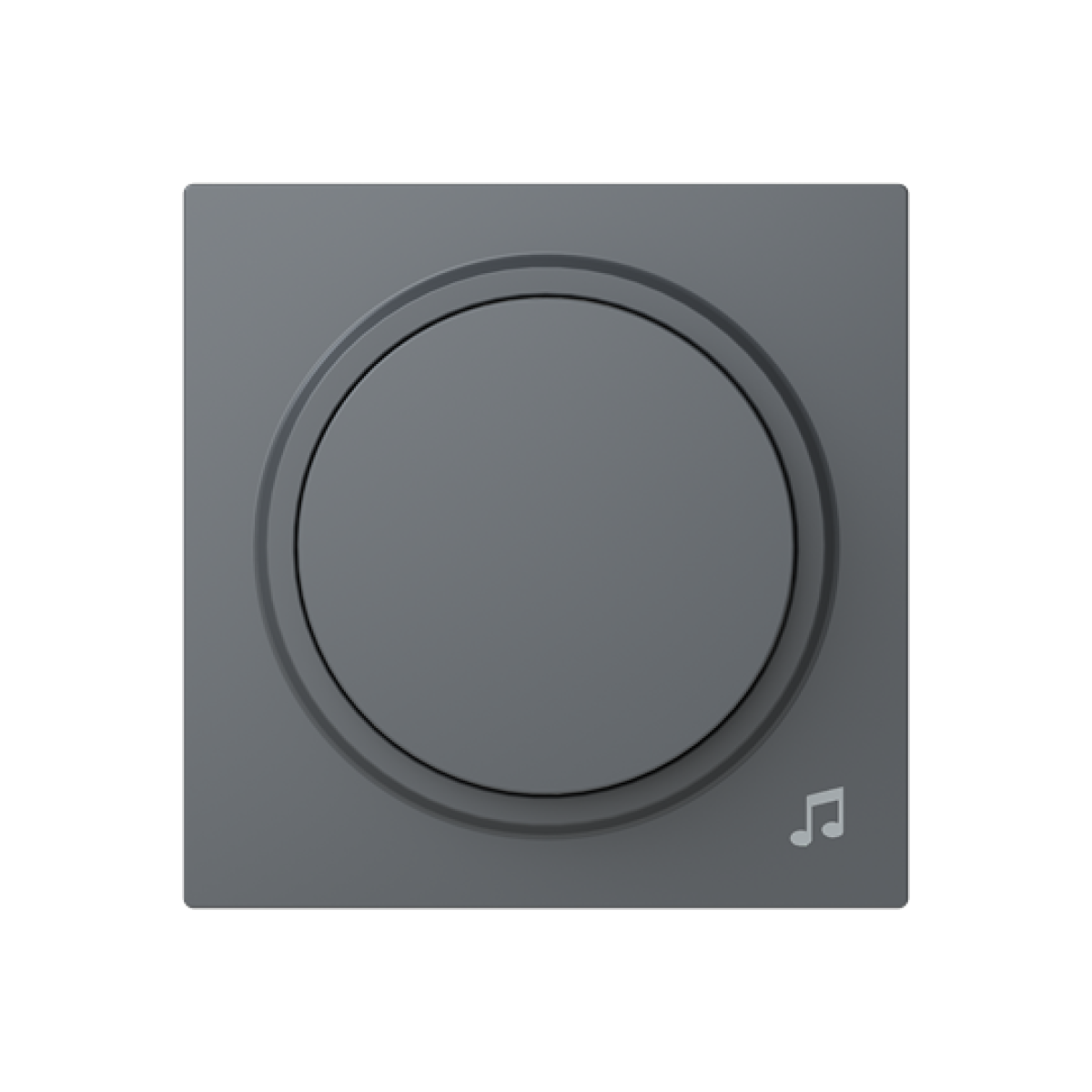 Cover plate Various symbols for Dimmer Turn button Grey - Alba