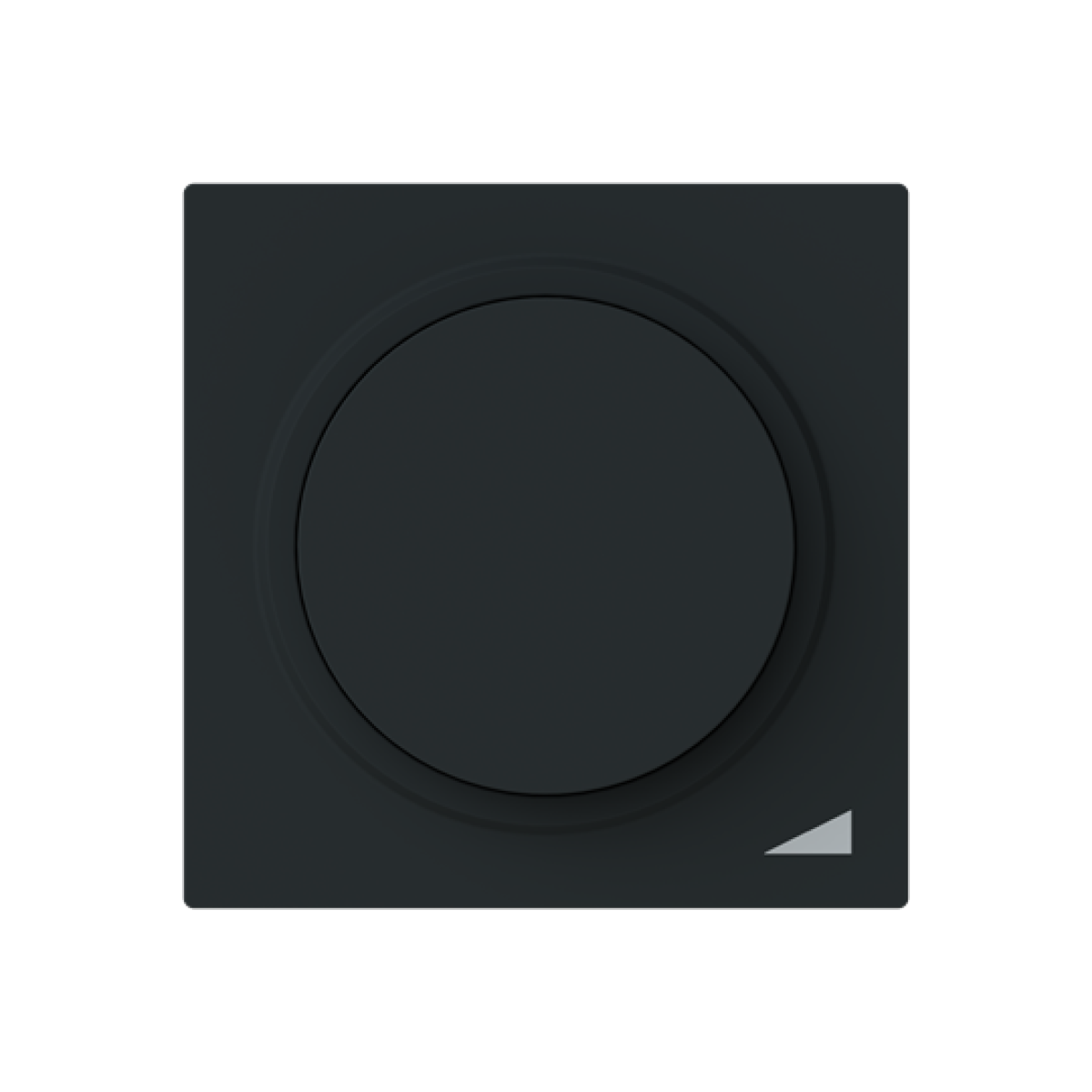 Cover plate Symbol "rotational speed" for Dimmer Turn button Black - Alba