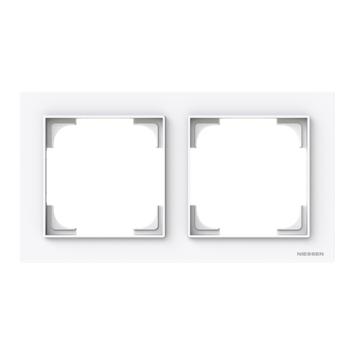 Frame 2-gang White - Alba