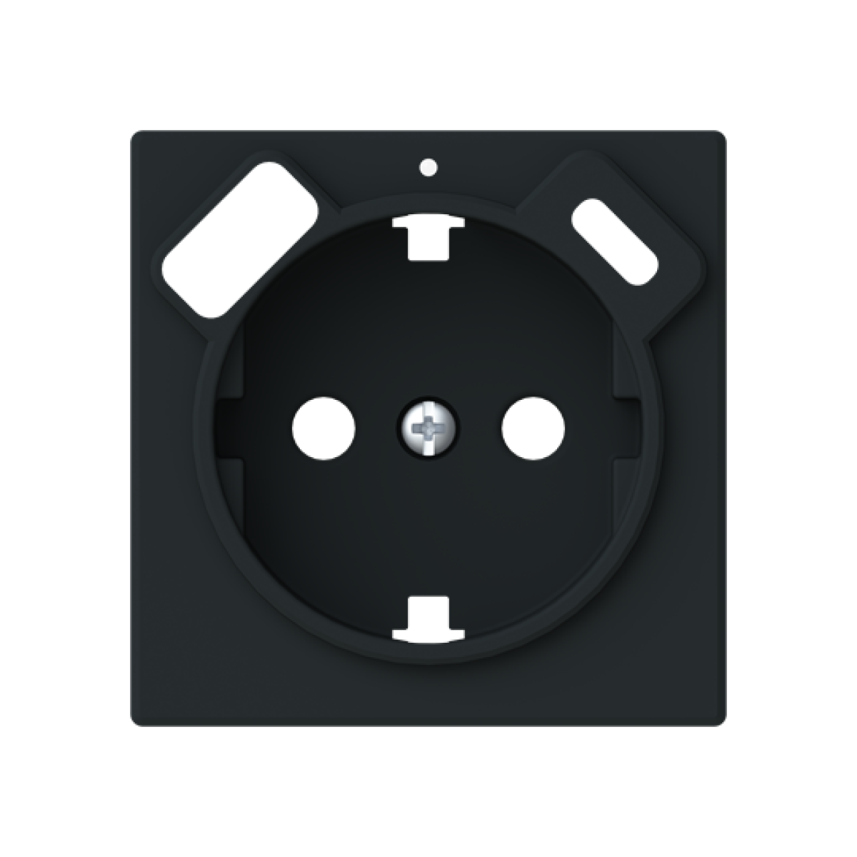 Cover USB charger Central cover plate for Socket outlet Various symbols Black - Alba