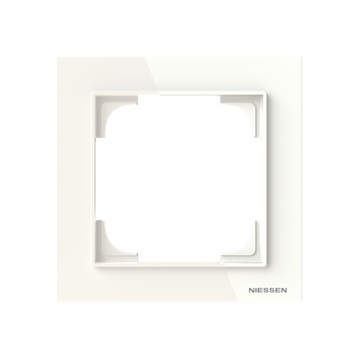 Frame 1-gang White Glass - Alba