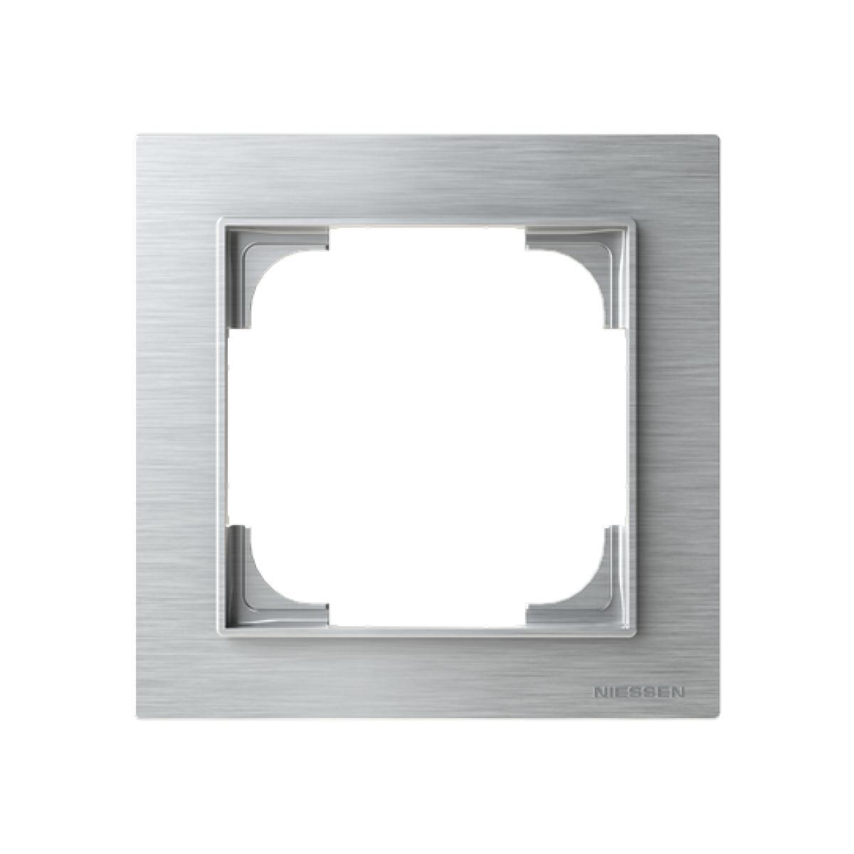 Frame 1-gang Stainless steel - Alba