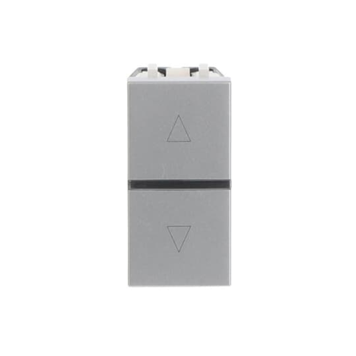 Blind control insertcover 1gang 1-pole push button 1 rocker Silver - Zenit