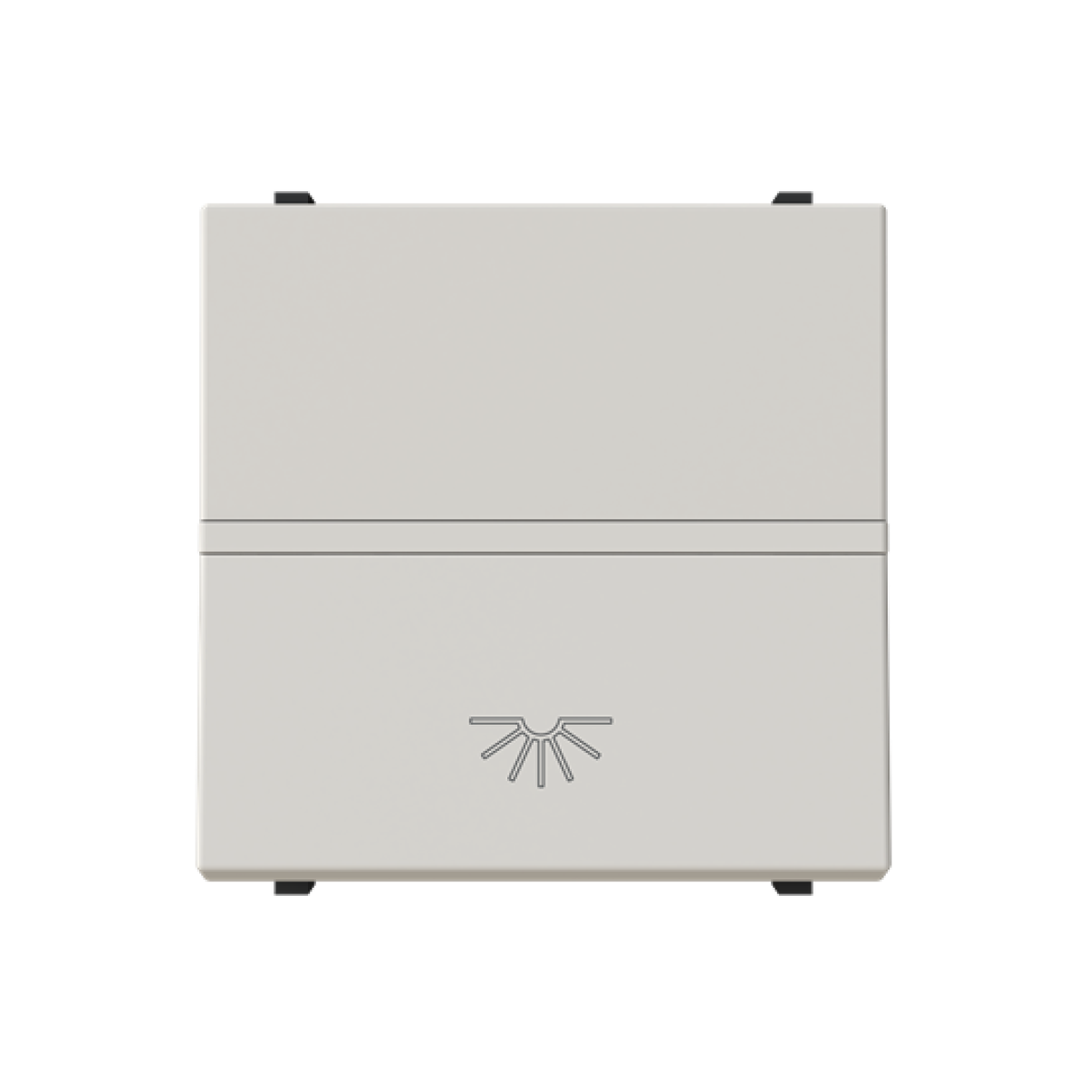 Insertcover Symbol "light" Push button, Single push button 1P 1NO 1CO Dune - Zenit