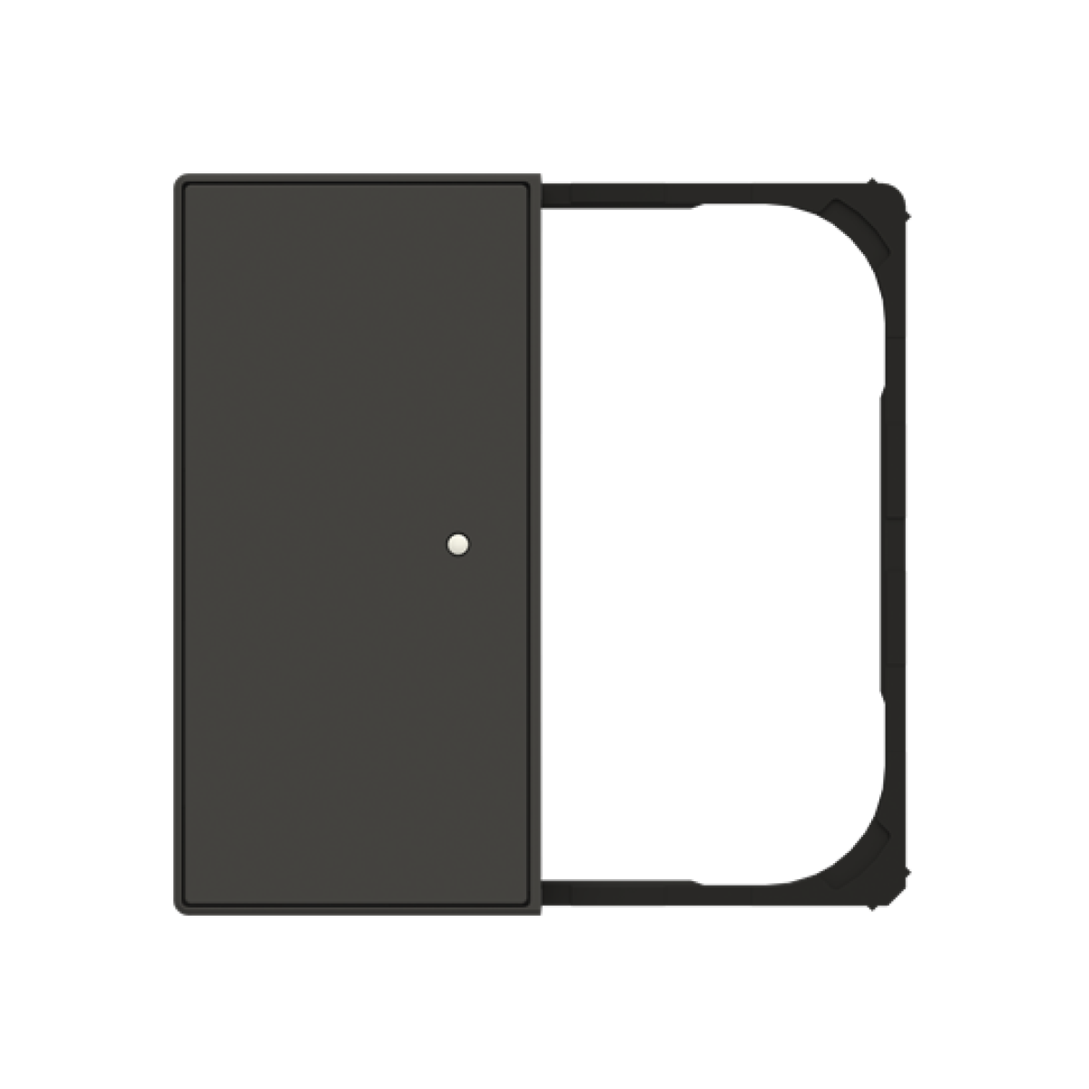 Cover plate None for Switchpush button Two-part button Black - Sky Niessen
