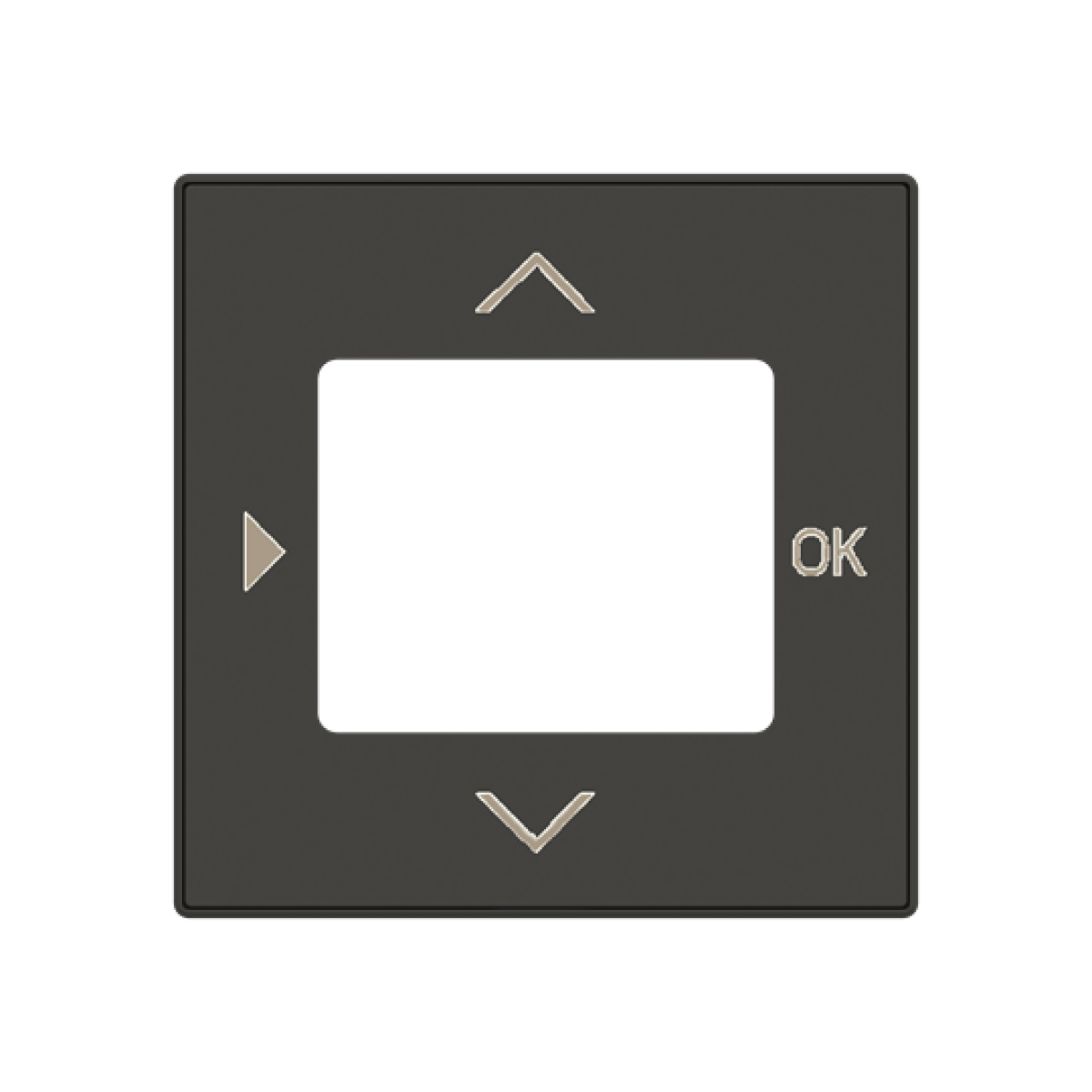 Cover plate Symbol "arrows" for Timer Central cover plate Black - Sky Niessen