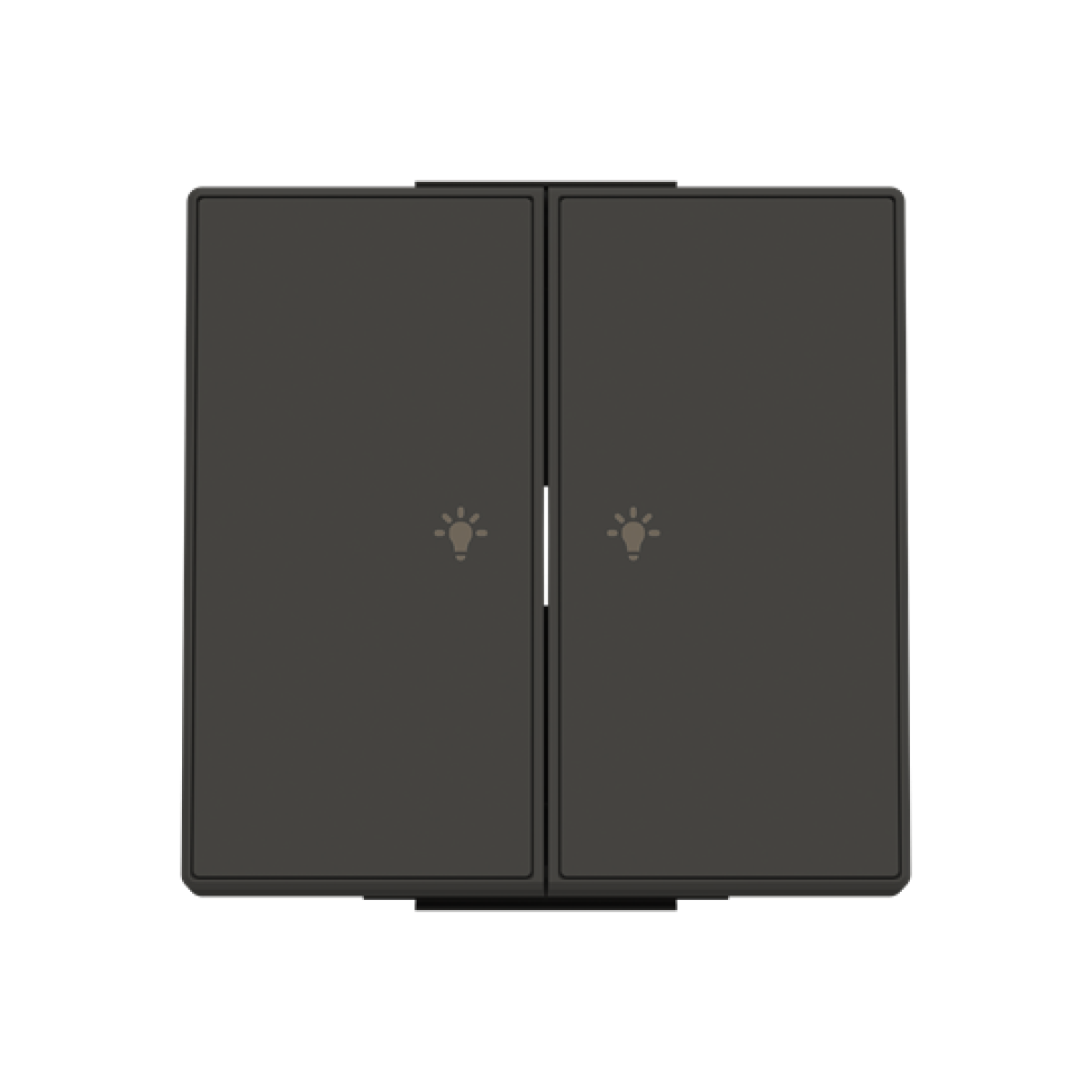 Rocker Symbol "light" for Switchpush button Two-part button Black - Sky Niessen