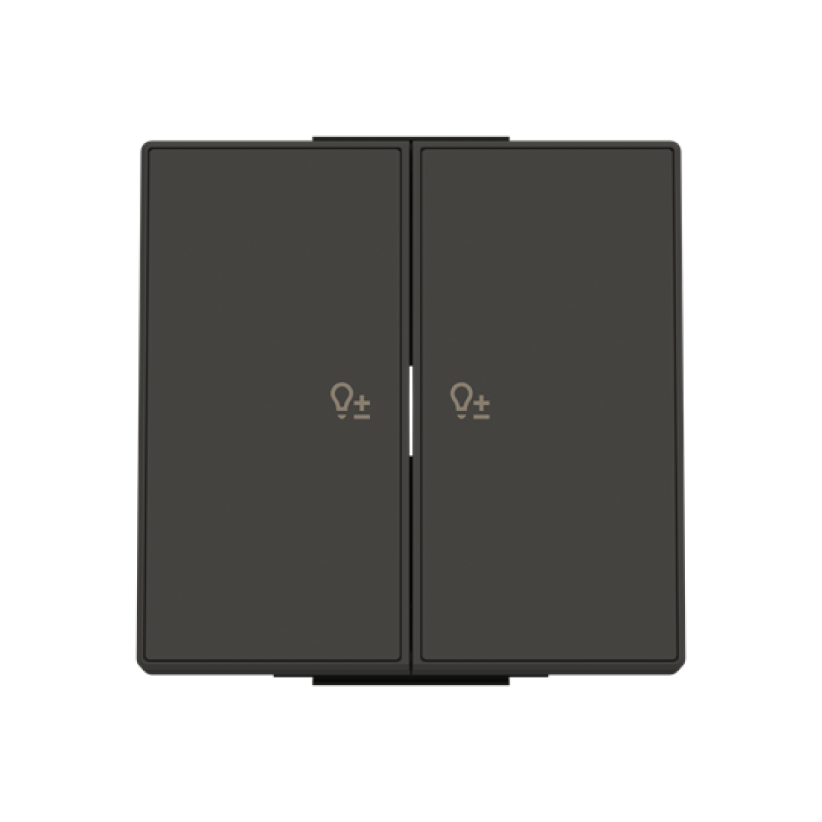 Rocker Symbol "light" for Dimmer Two-part button Black - Sky Niessen