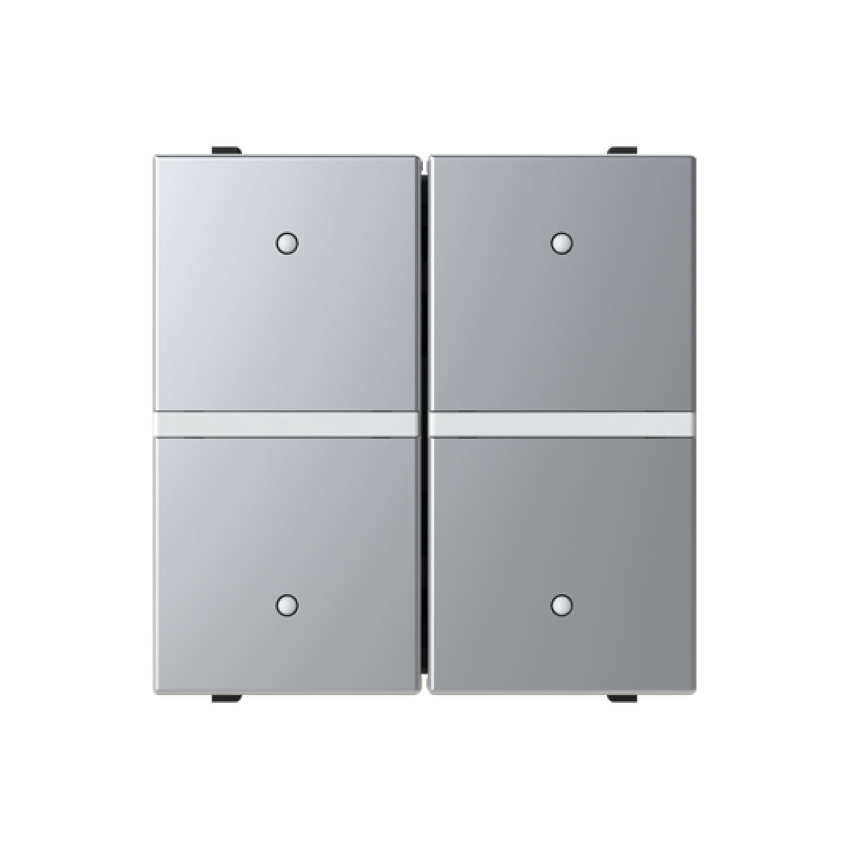 Insertcover Without imprint Microswitch 1 rocker Silver - Zenit