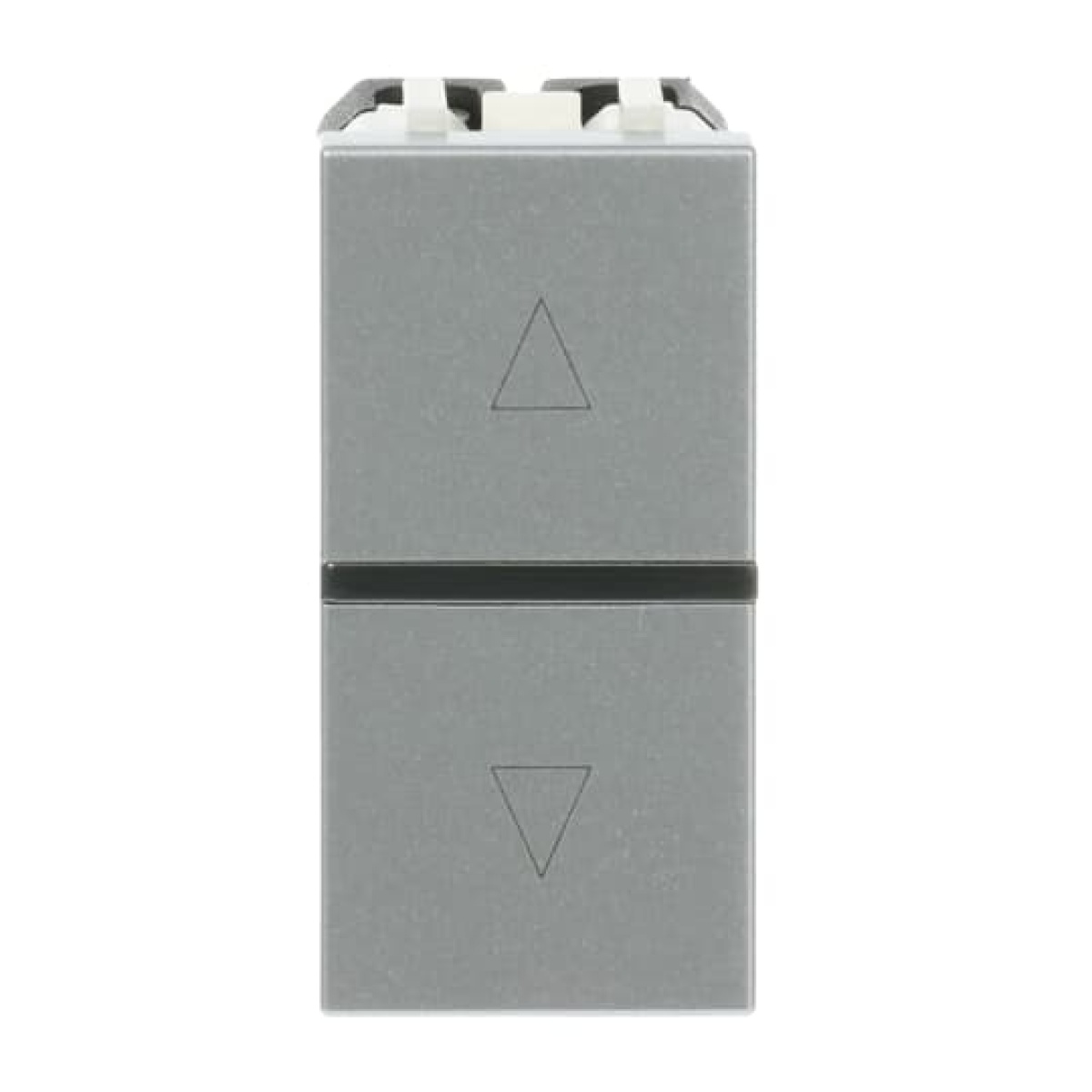 Blind control insertcover Rocker, 1-pole push button Off switch 1-pole 1P Silver - Zenit