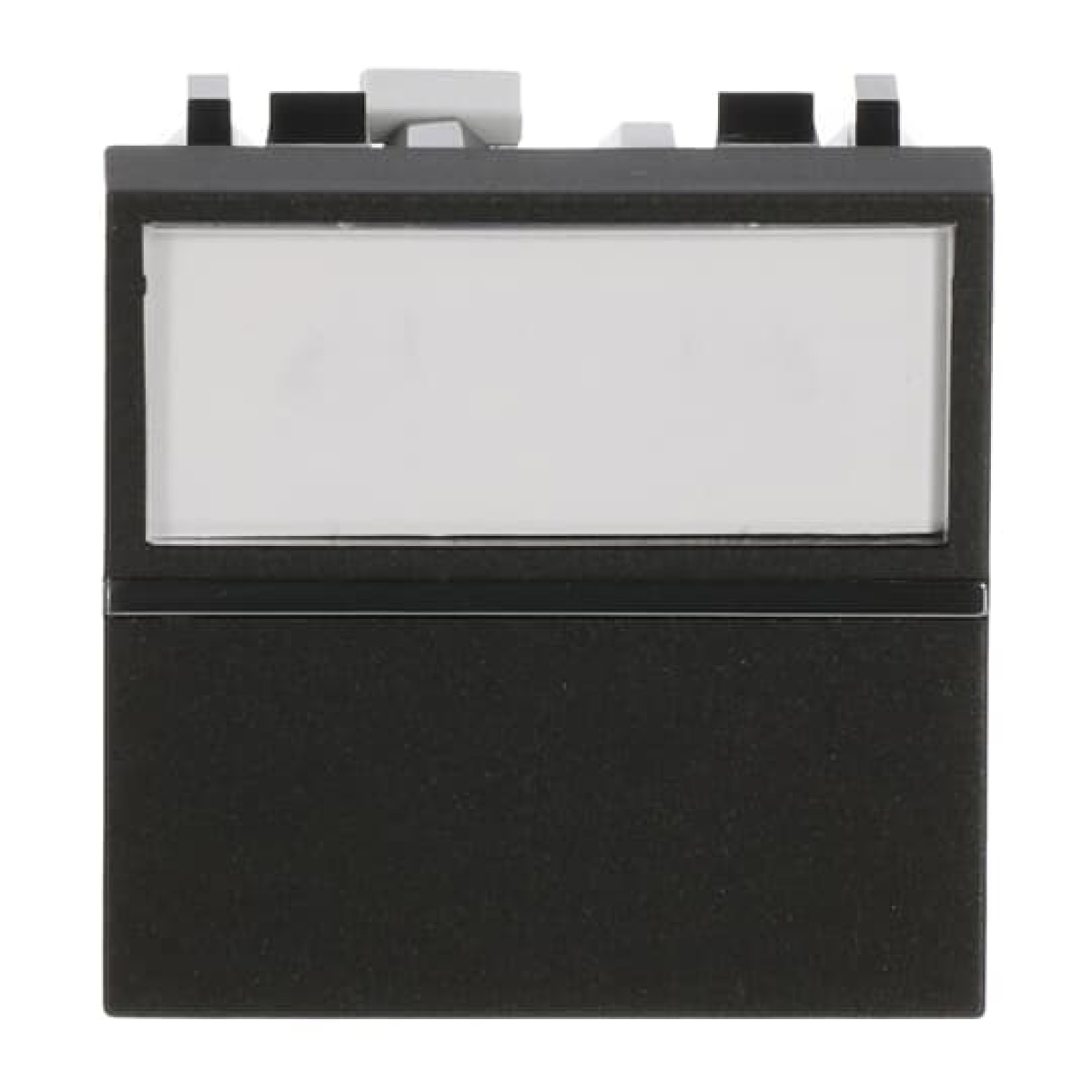 Insertcover Without imprint Push button, Single push button 1P 1NO 0NC 1CO Anthracite - Zenit