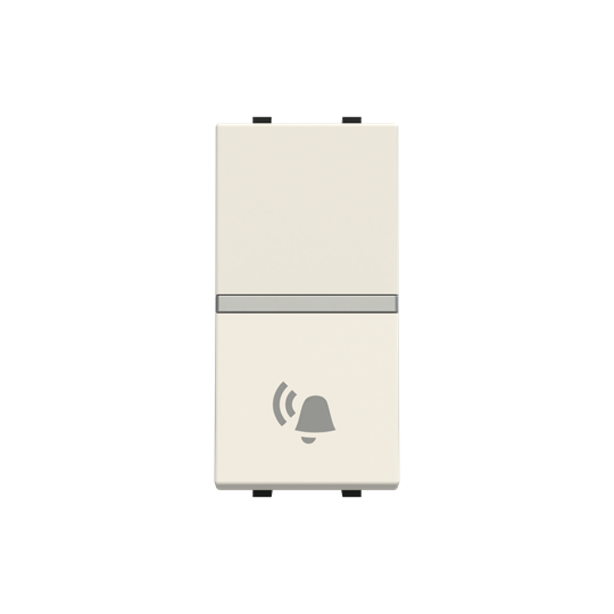 Insertcover Symbol "bell" Rocker, Single push button 1P 1NO 0NC 1CO White - Zenit