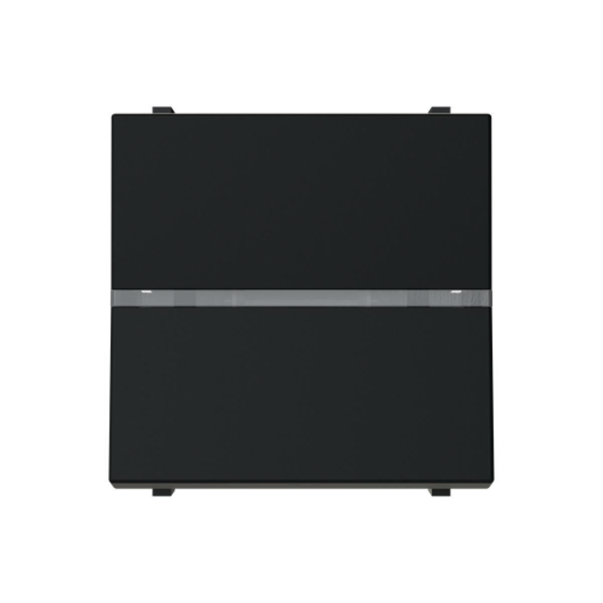 Insertcover Without imprint Push button, Single push button 1P 1NO 1CO Black - Zenit