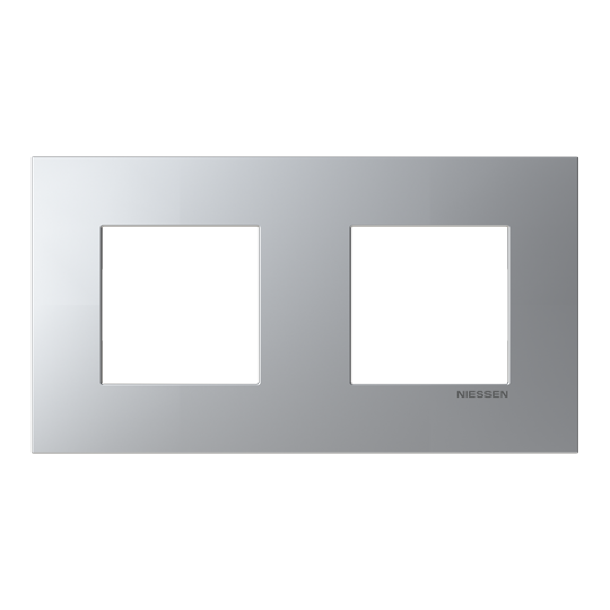 Frame 2-gang Silver - Zenit
