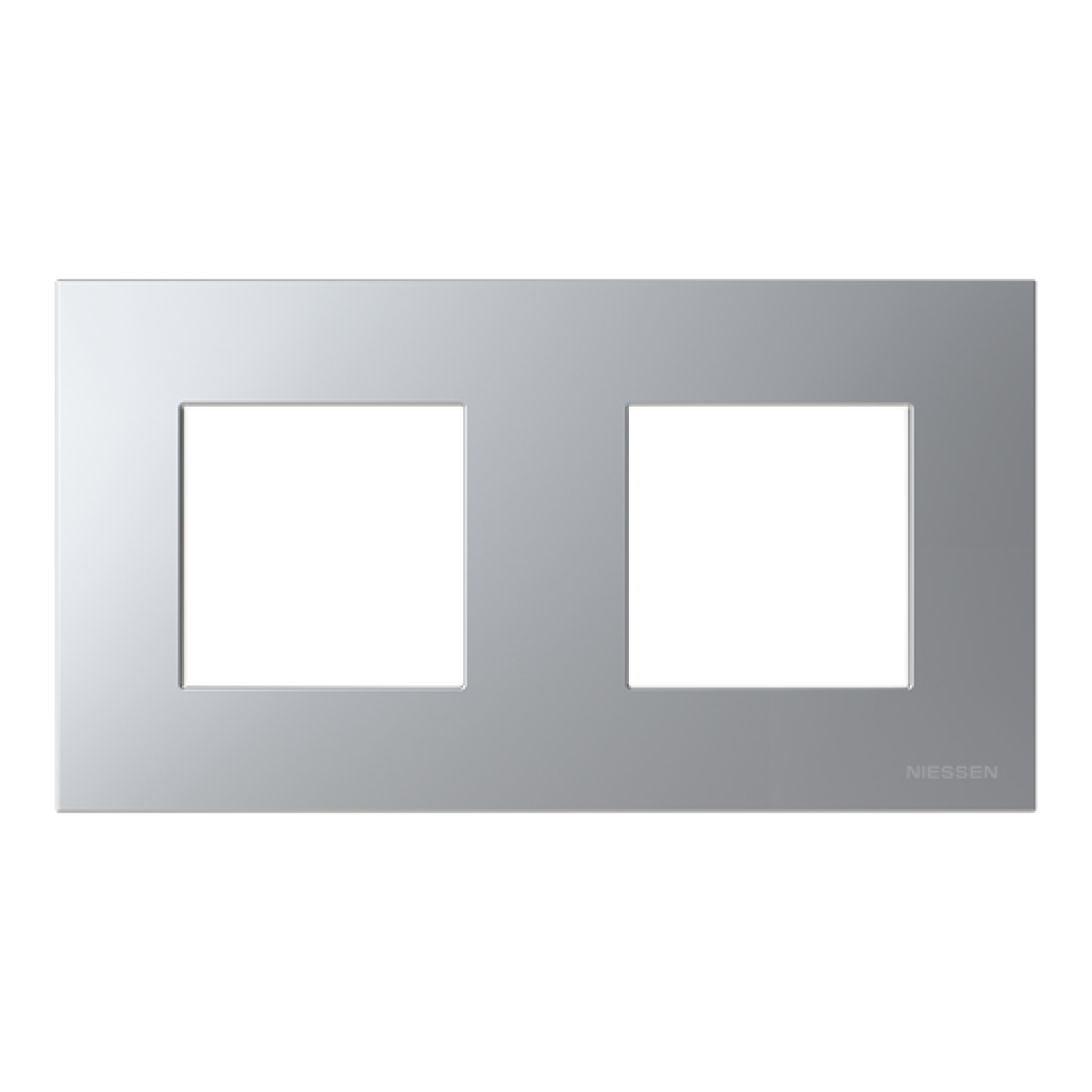 Frame 2-gang Silver - Zenit