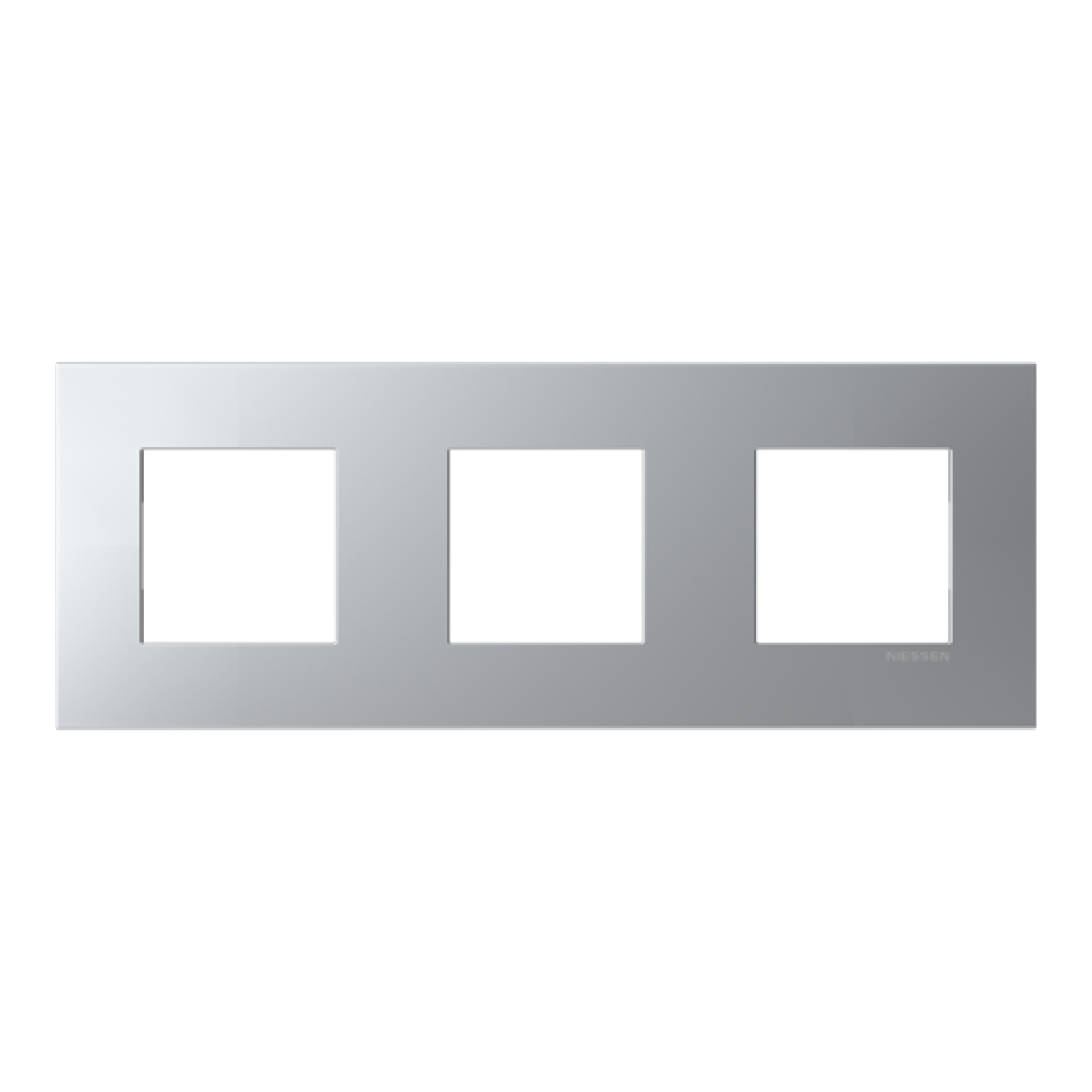 Frame 3-gang Silver - Zenit