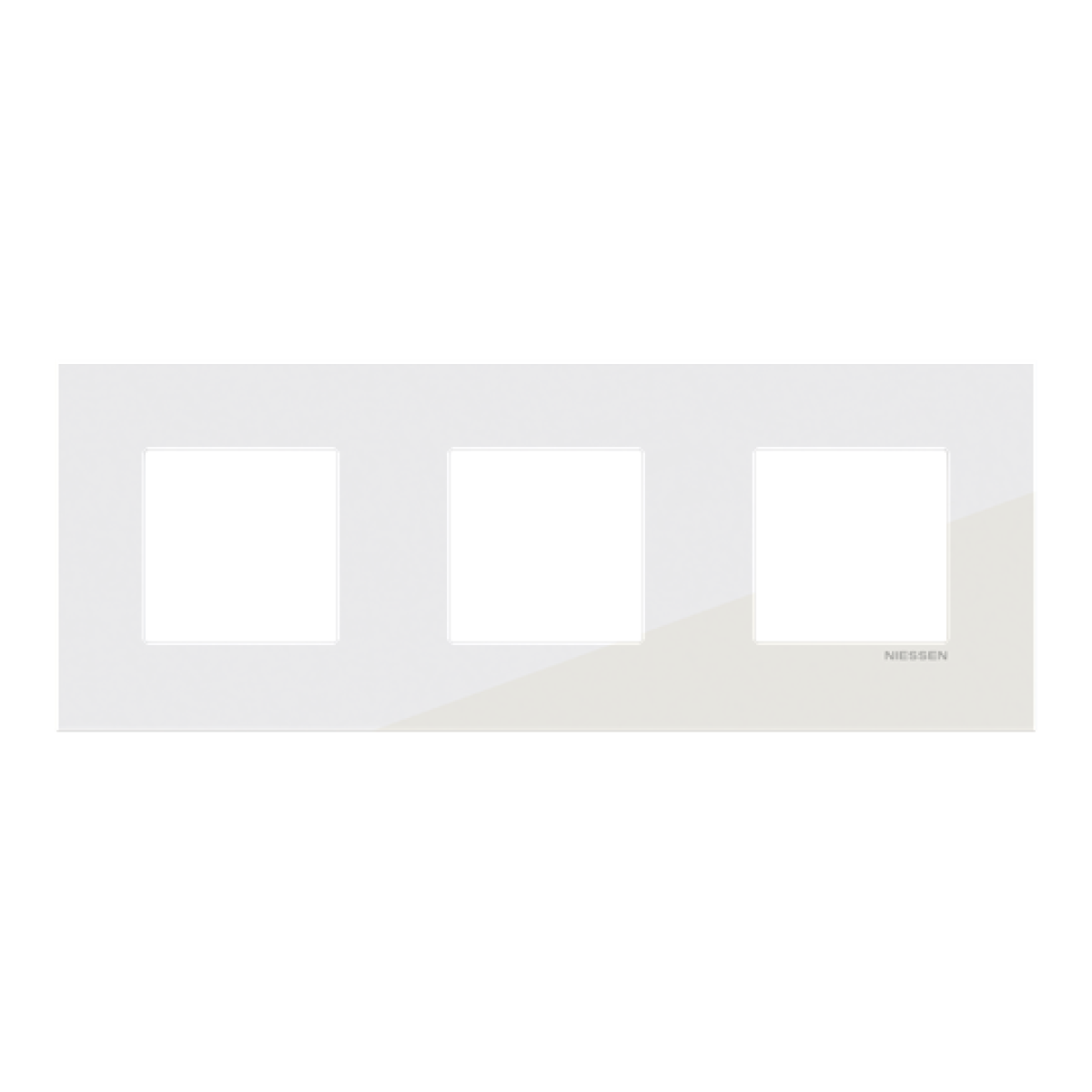 Frame 3-gang Tacteo White - Zenit