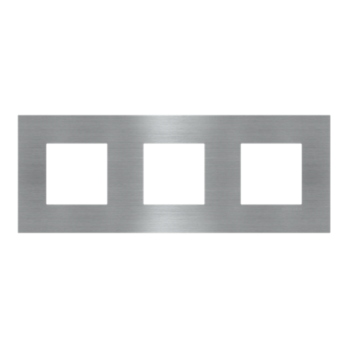 Frame 3-gang Stainless Steel - Zenit